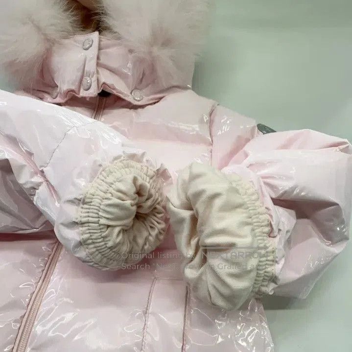 Moncler Moncler Kids' Pink Hooded Down Jacket. Size US M / EU 48-50 / 2 - 8 Thumbnail