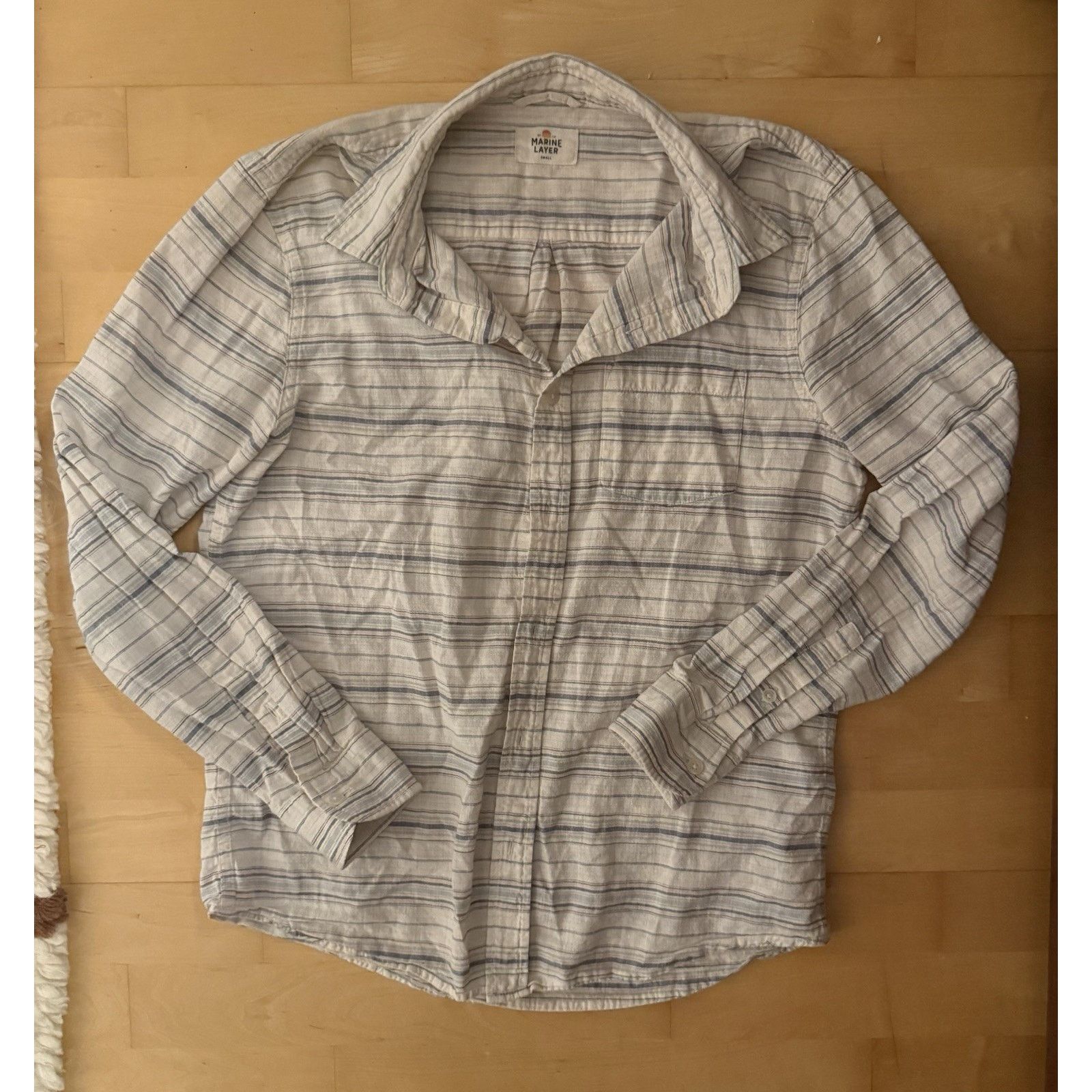 Marine Layer Marine Layer Button Down White Cotton Striped Long Sleeve S Size S / US 4 / IT 40 - 1 Thumbnail