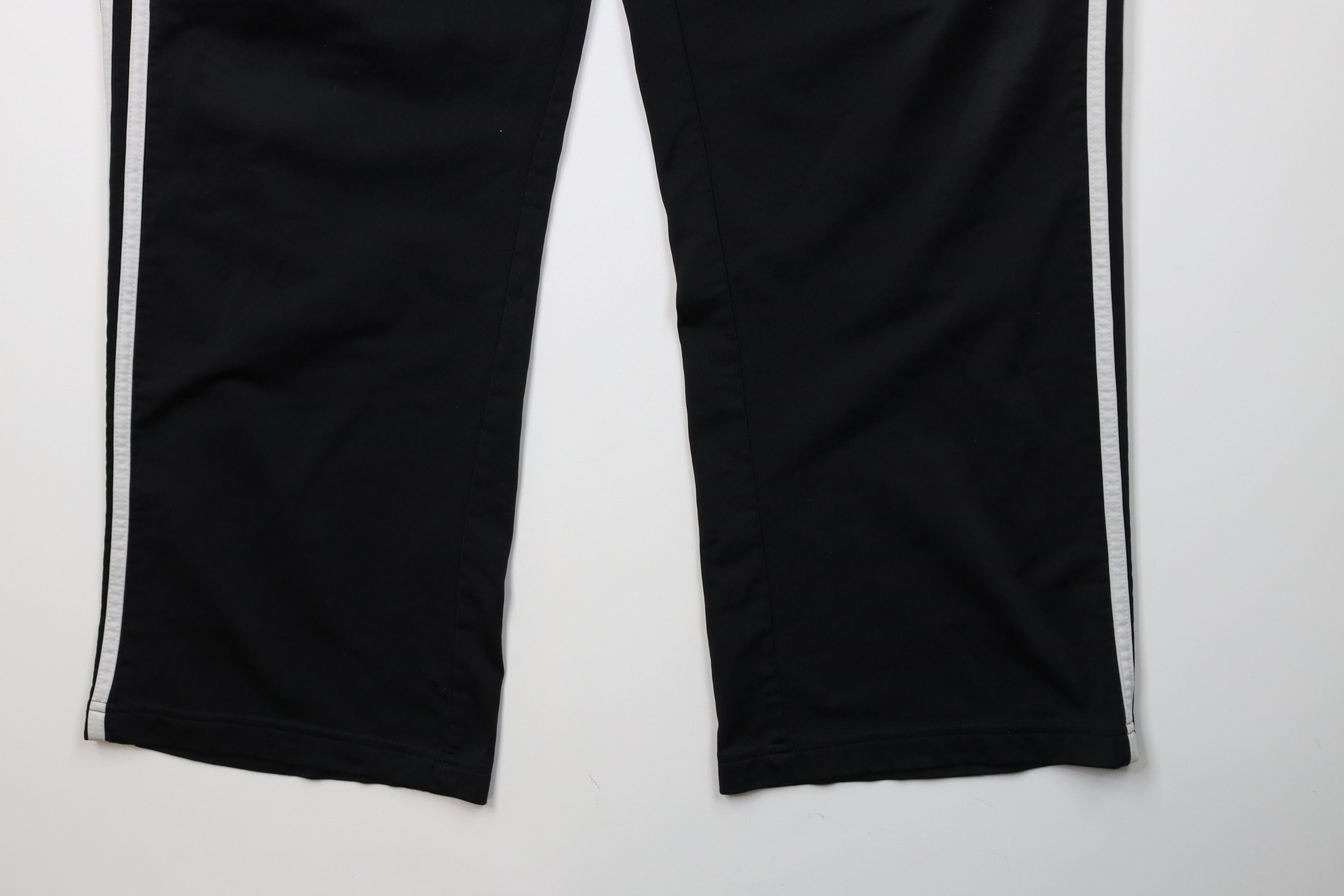 Adidas Vintage Y2K Adidas Striped Wide Leg Sweatpants Pants Black Size US 34 / EU 50 - 5 Thumbnail