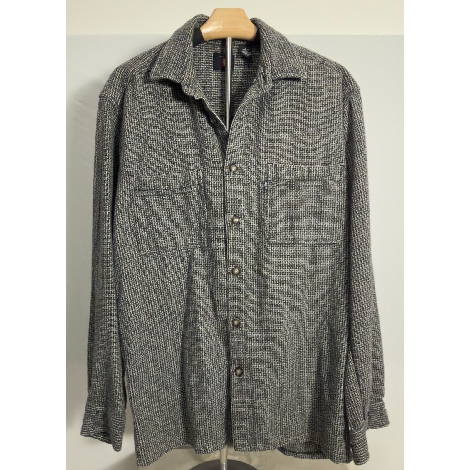 Levi's Vintage Levi's Long Sleeve Tweed Button Up - Men's Large Size US L / EU 52-54 / 3 - 1 Thumbnail