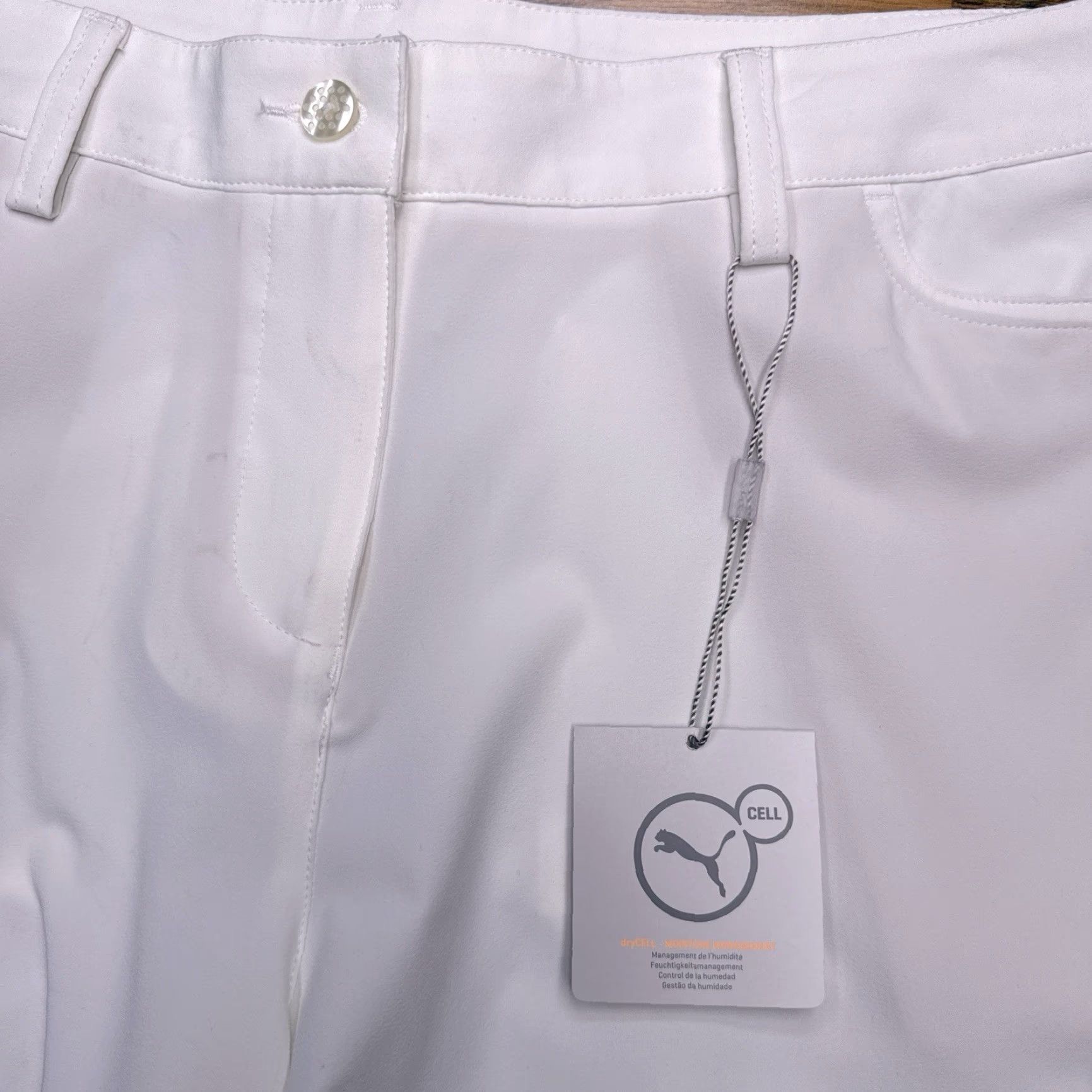 Puma Puma DryCell Shorts Womens 14 White High Rise Stretch New Size 36" / US 14 / IT 50 - 3 Thumbnail