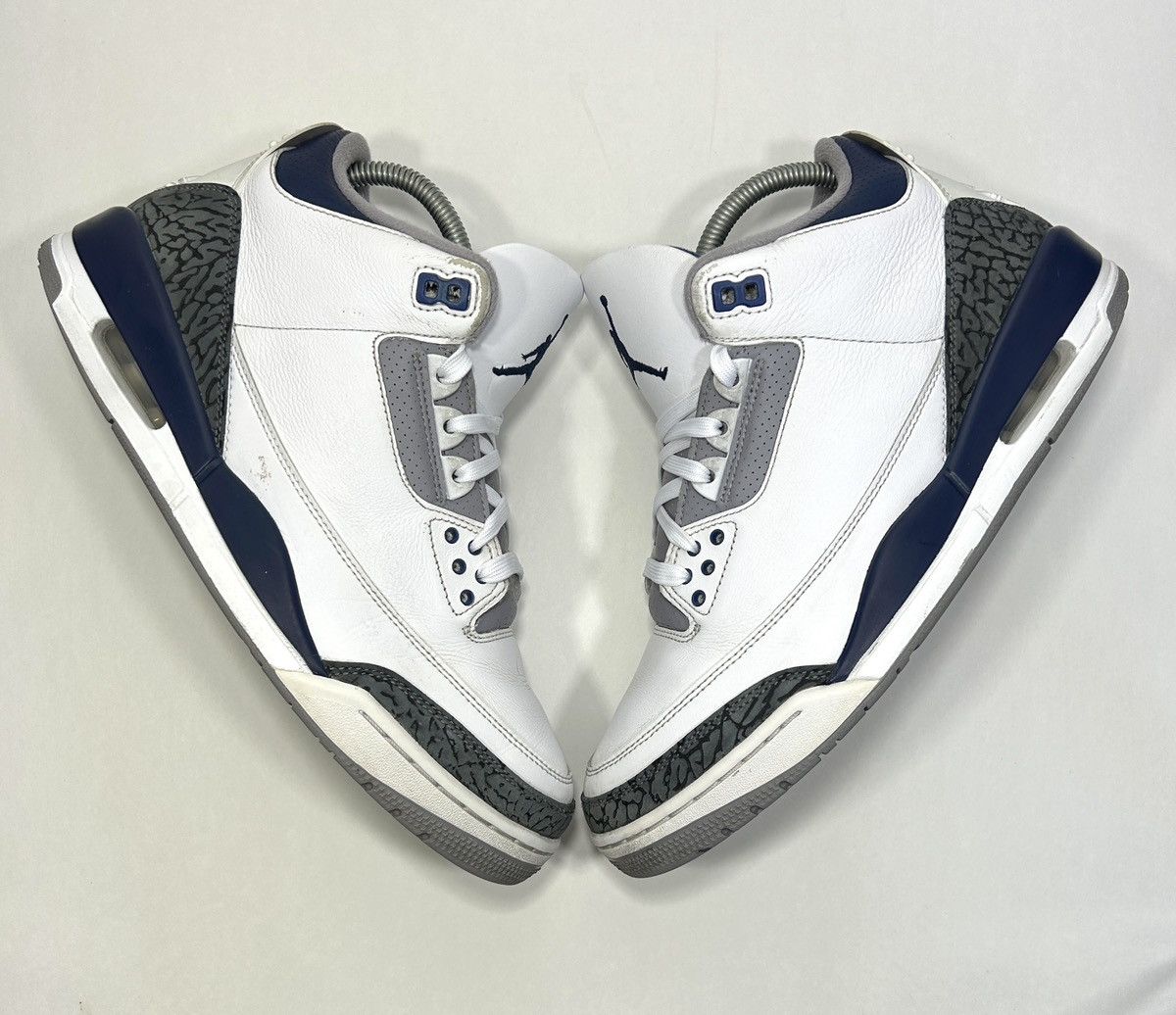 Jordan Brand × Nike Nike Air Jordan 3 Retro ‘Midnight Navy’ Shoes Size: 10.5 M Size US 10.5 / EU 43-44 - 2 Thumbnail