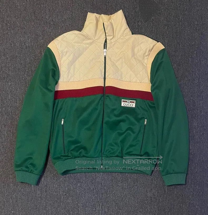 Gucci Gucci Green Quilted Track Jacket. Size US L / EU 52-54 / 3 - 1 Thumbnail