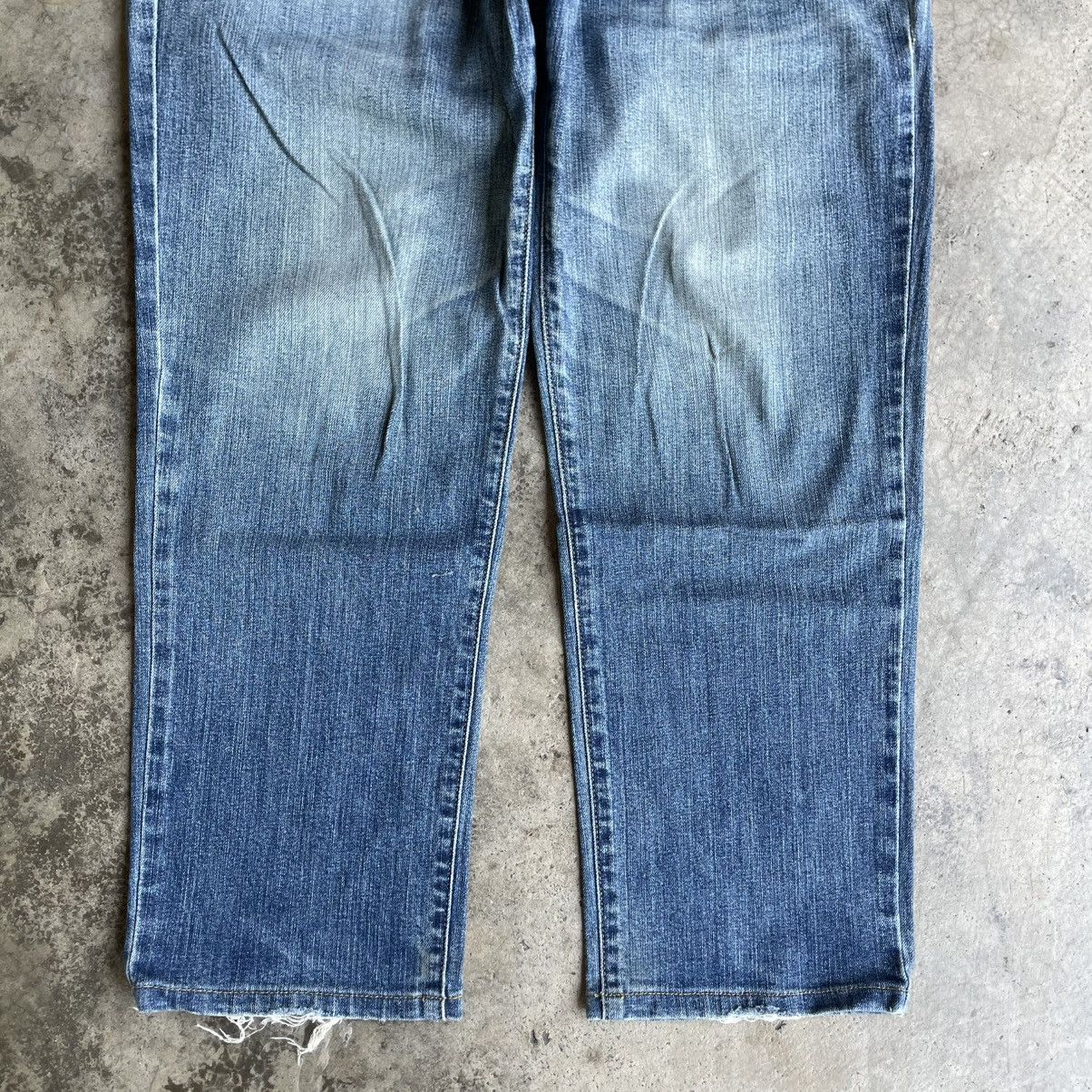 Wrangler 🔥Vintage Wrangler WM0383 Stoned Washed Distress Jeans Size US 34 / EU 50 - 3 Thumbnail