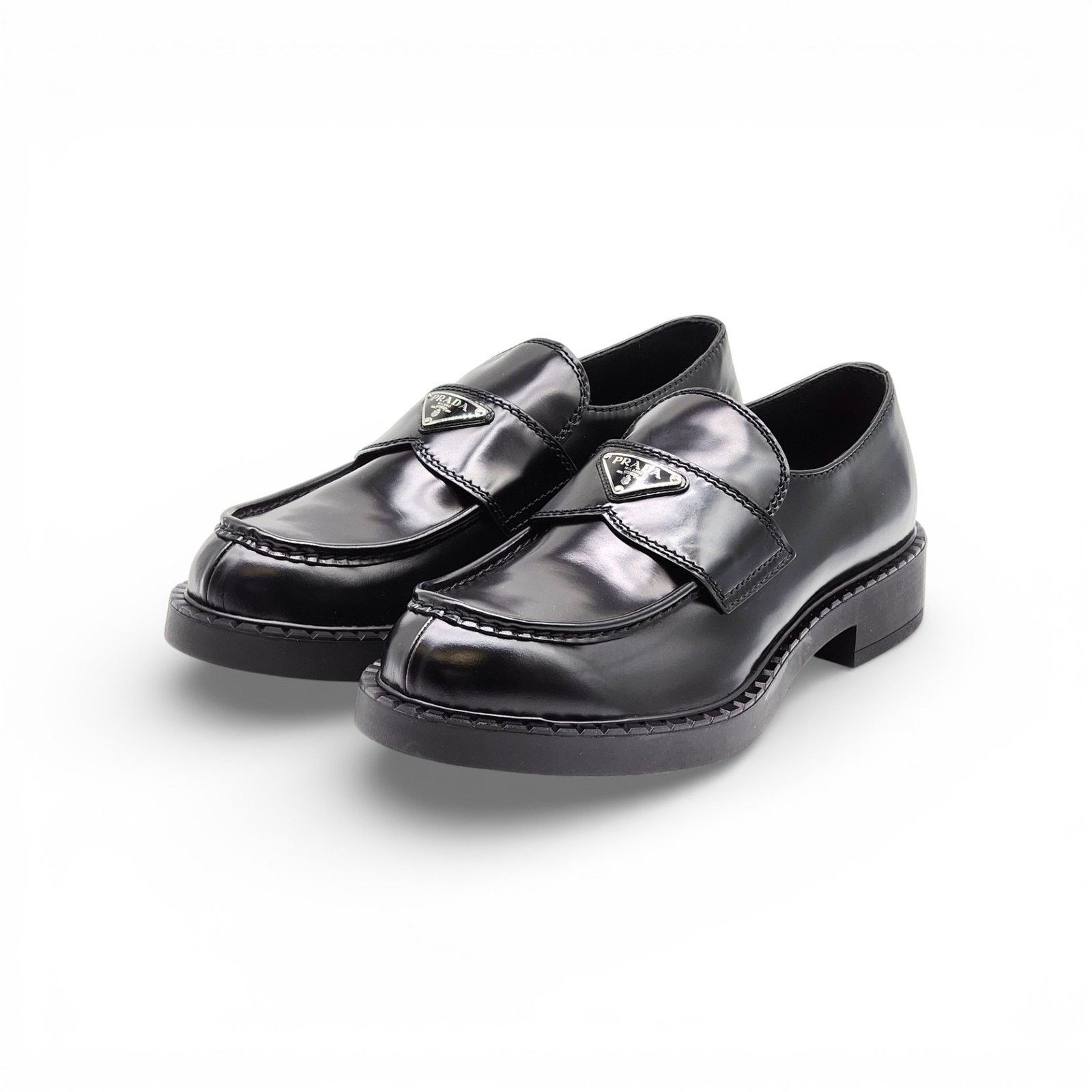 Prada AW99 Vtg Square Toe Loafers US 8 UK 7 Black - 02546 | Grailed