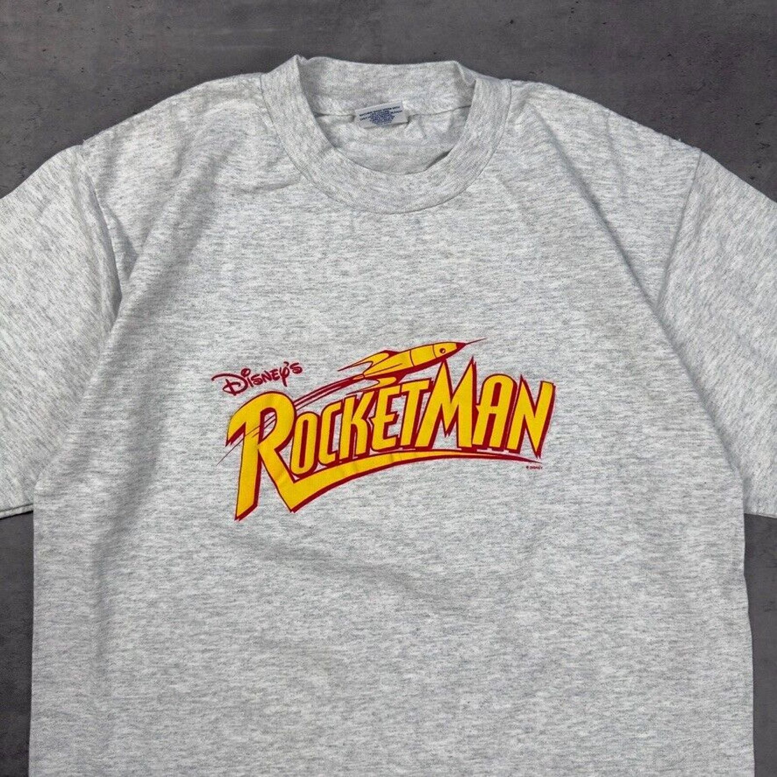 Disney × Vintage Vintage Single Stitch Disney Rocketman Movie T Shirt Size US L / EU 52-54 / 3 - 2 Thumbnail