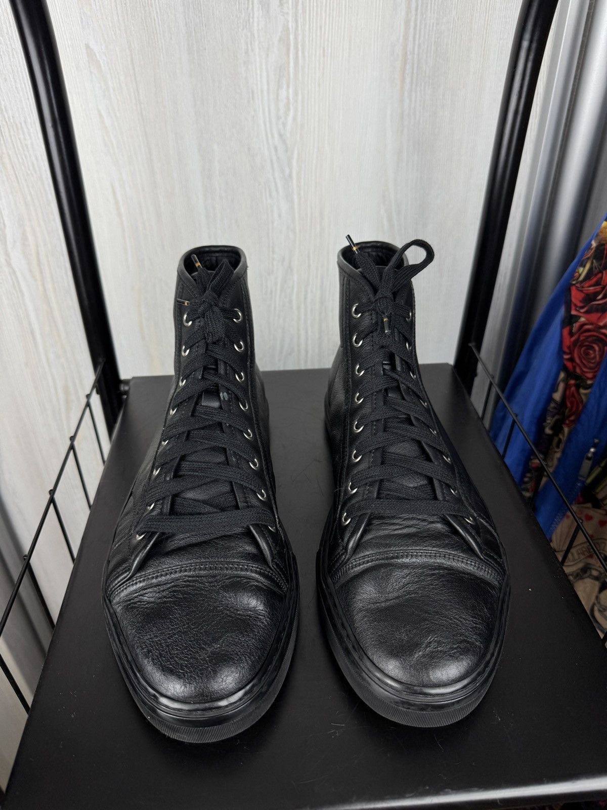 Gucci Gucci leather high black sneakers 423300 size 8 (US9) Size US 9 / EU 42 - 7 Thumbnail