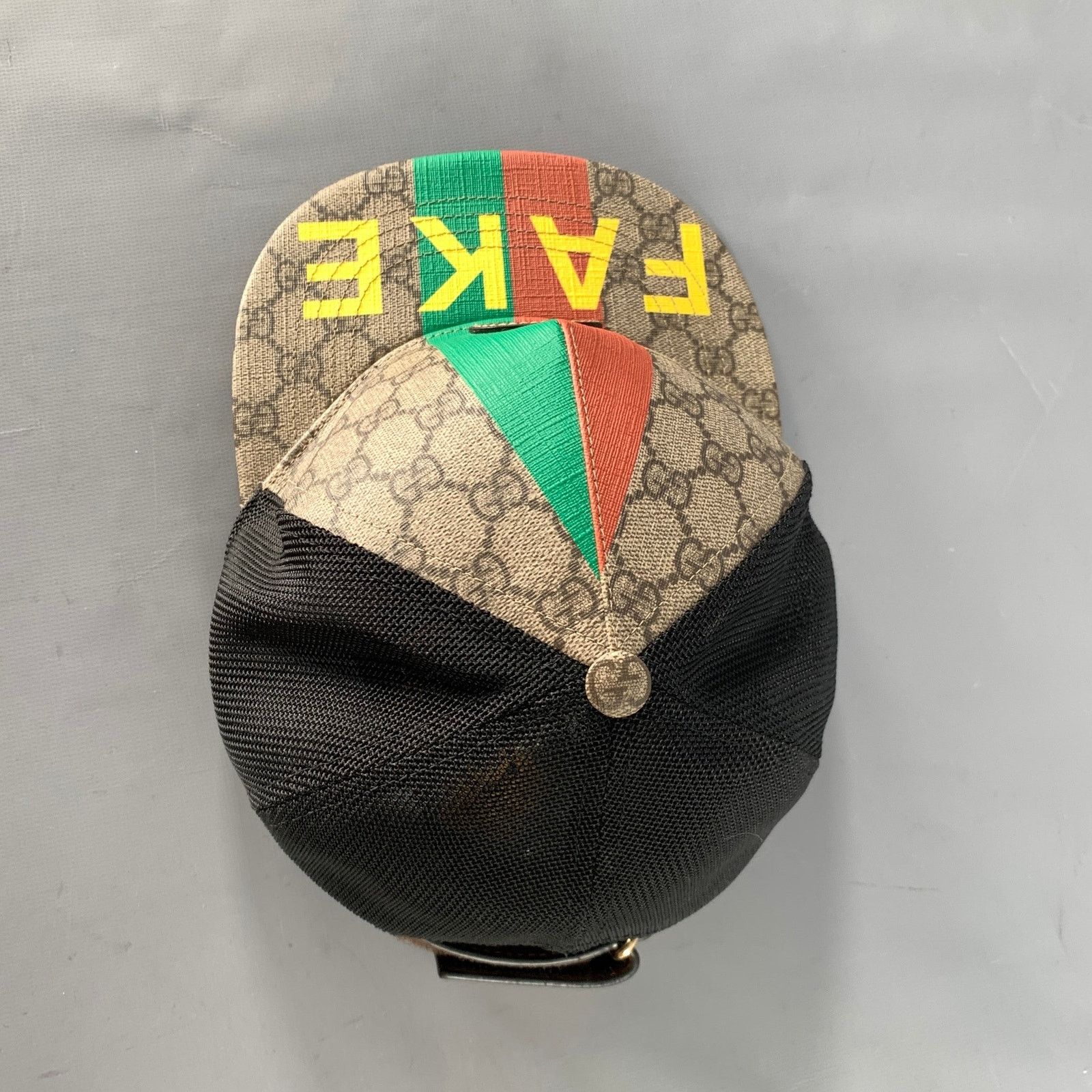 Gucci GUCCI Tan Black Monogram Polyester Blend Hats Size ONE SIZE - 6 Thumbnail