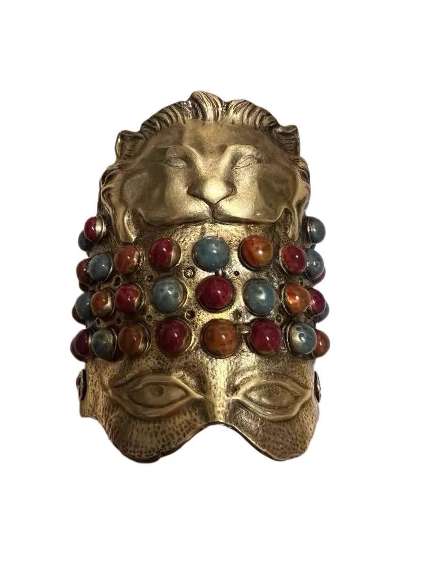 Gucci Gucci Runway Rare Exotic Gemstone Lion Open Bangle Size ONE SIZE - 2 Thumbnail