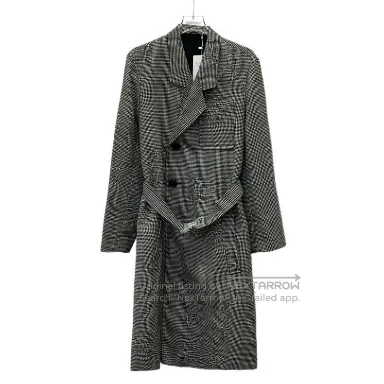 Dior Dior Gray checkered wool lapel lapel belt coat Size US S / EU 44-46 / 1 - 1 Thumbnail