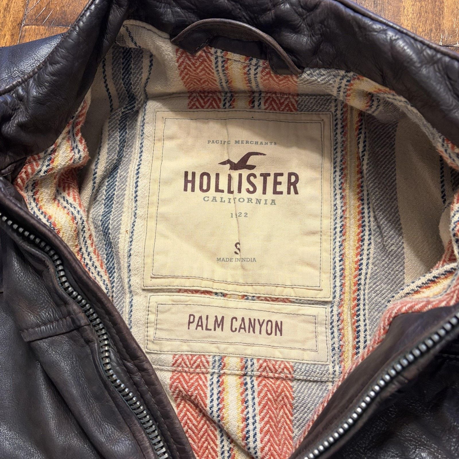 Hollister Hollister Palm Canyon Jacket Mens Small Leather Moto Bomber Size US S / EU 44-46 / 1 - 6 Thumbnail