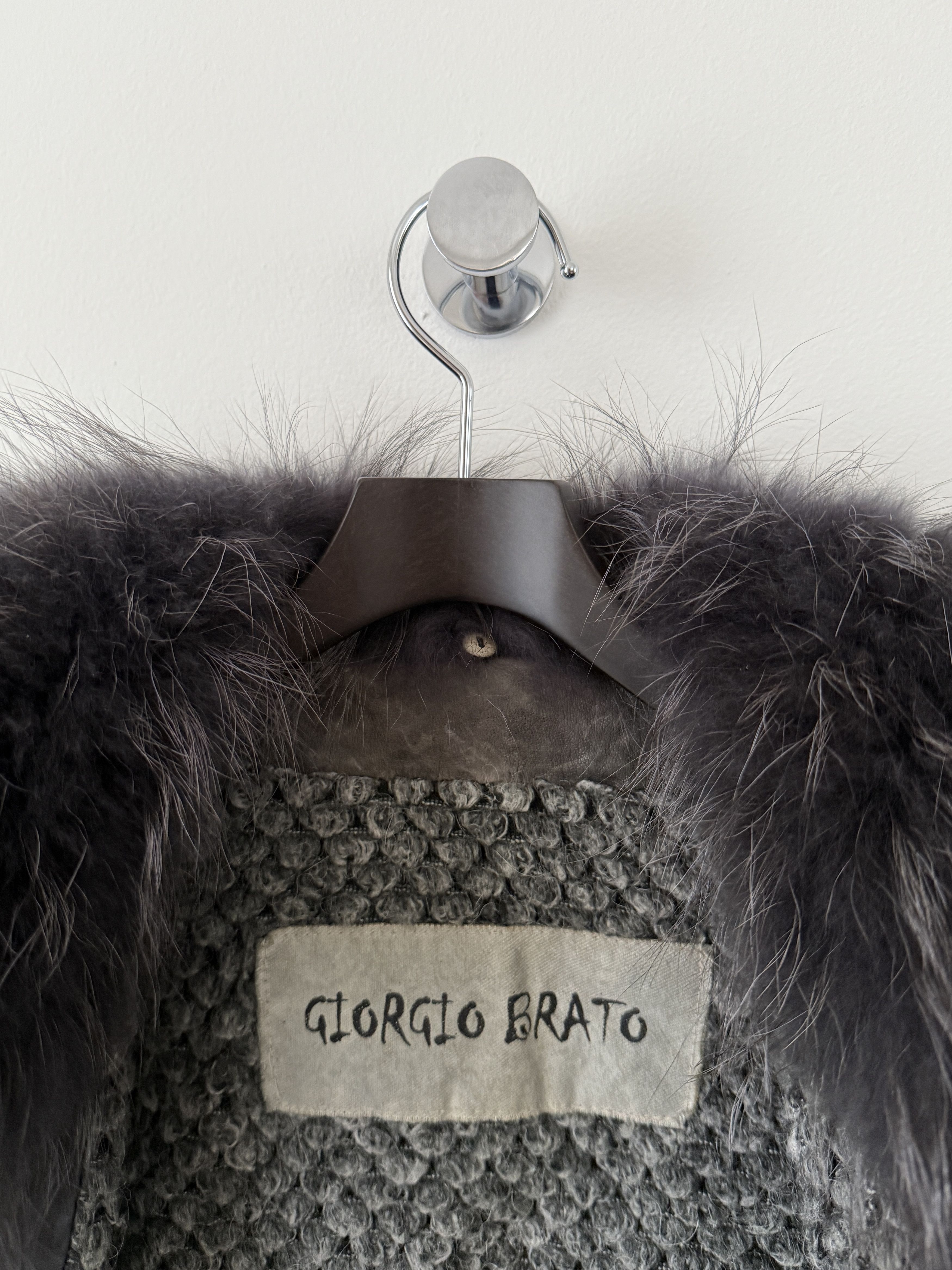 Giorgio Brato Zip Up Leather Jacket with Fur Size L / US 10 / IT 46 - 11 Thumbnail