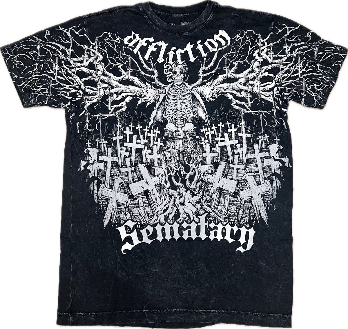 Affliction × Haunted Mound "Semetary Grave Man" Graphic Tee Size US L / EU 52-54 / 3 - 1 Thumbnail