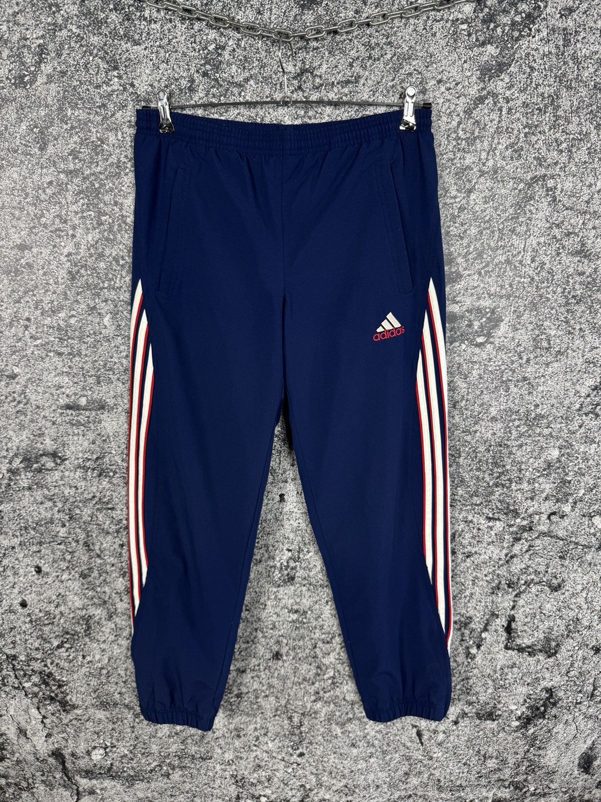 Adidas Adidas Track Pants Vintage 90s Style Zip Cuffs 3-Stripes S-M Size US 30 / EU 46 - 1 Thumbnail