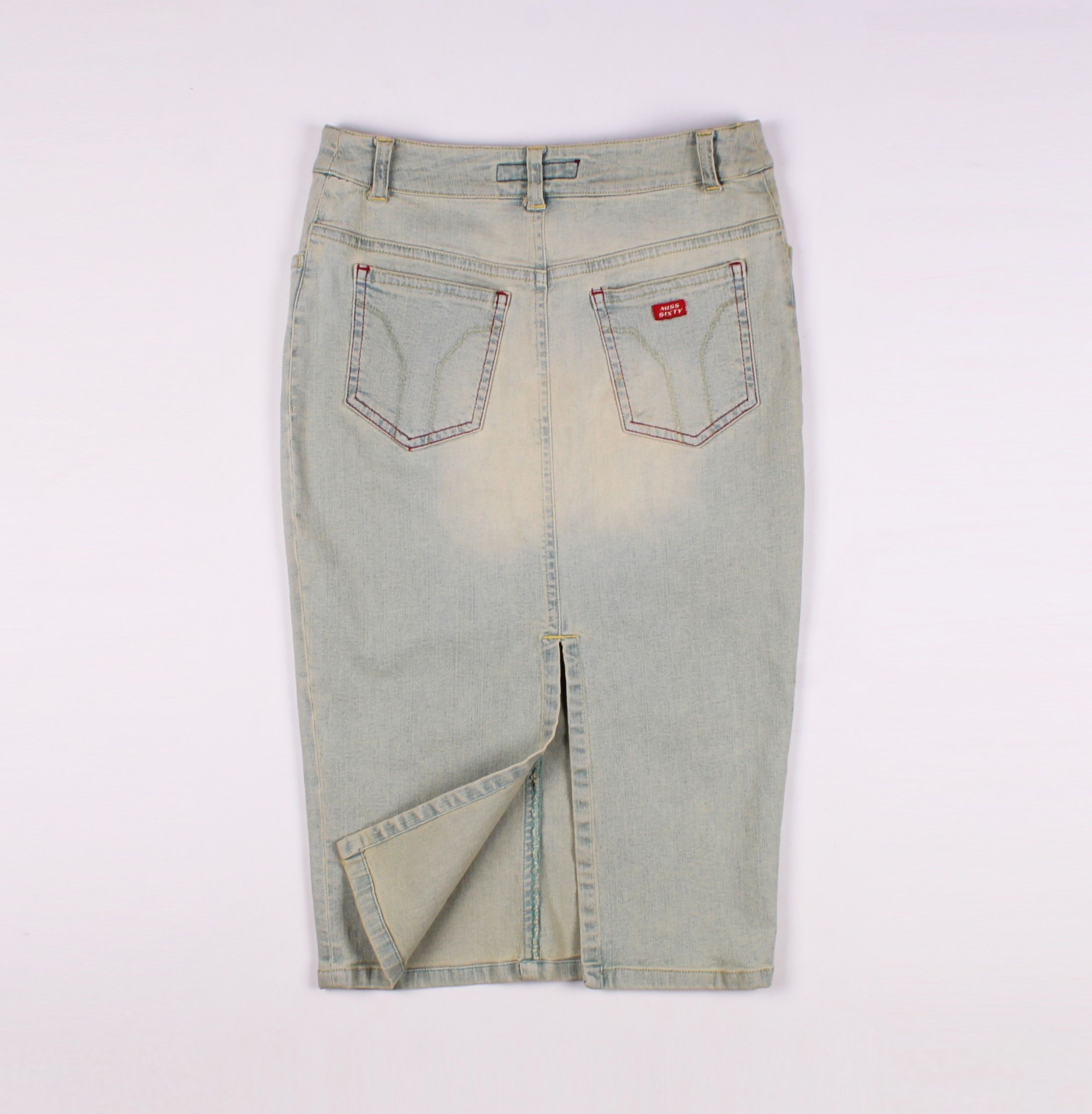Miss Sixty Vintage Miss Sixty Y2K Pencil Straight Denim Skirt Size 26" / US 2 / IT 38 - 7 Thumbnail