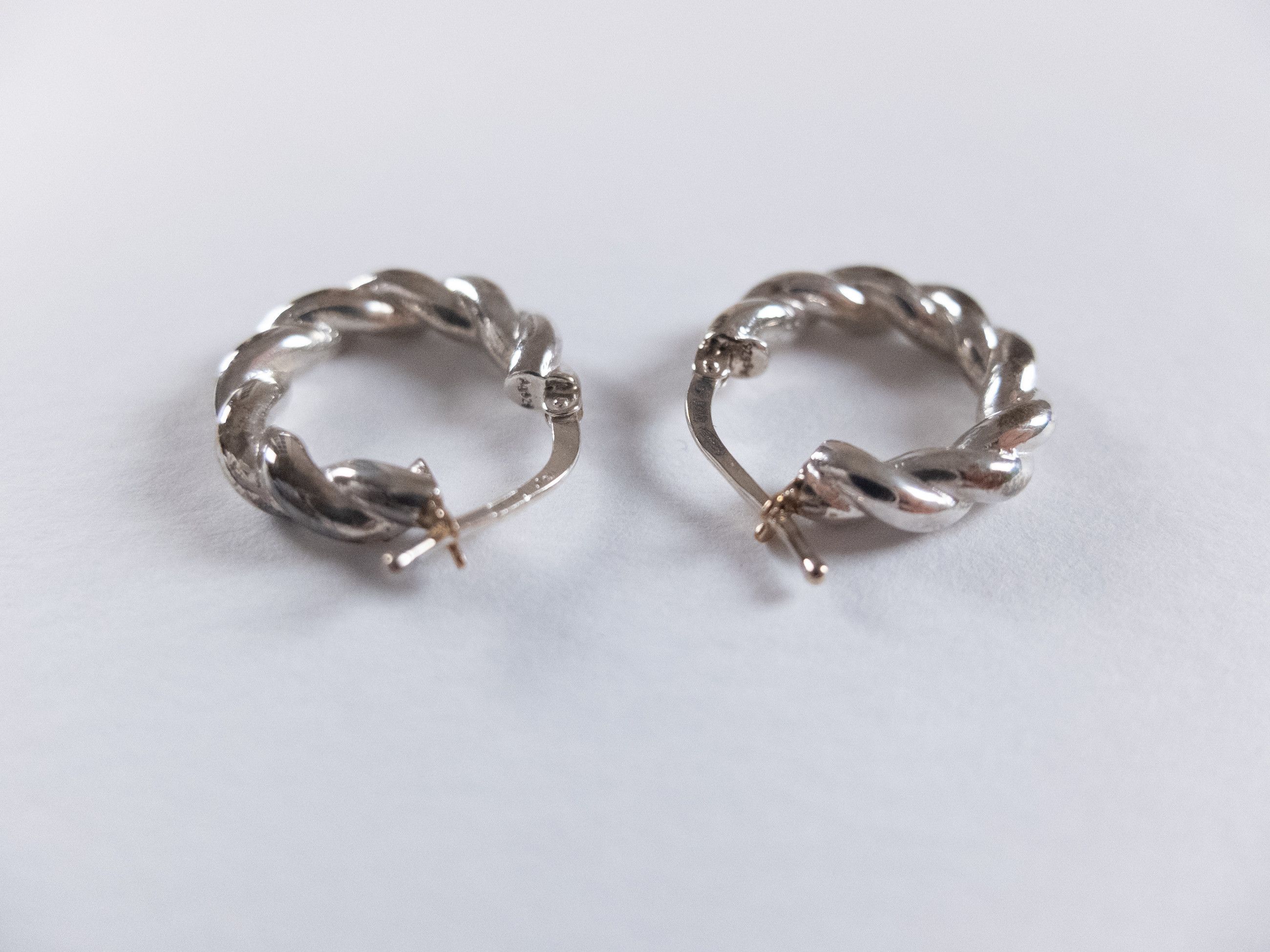 Bottega Veneta BOTTEGA VENETA Twist Sterling silver hoop earrings q Size ONE SIZE - 3 Thumbnail