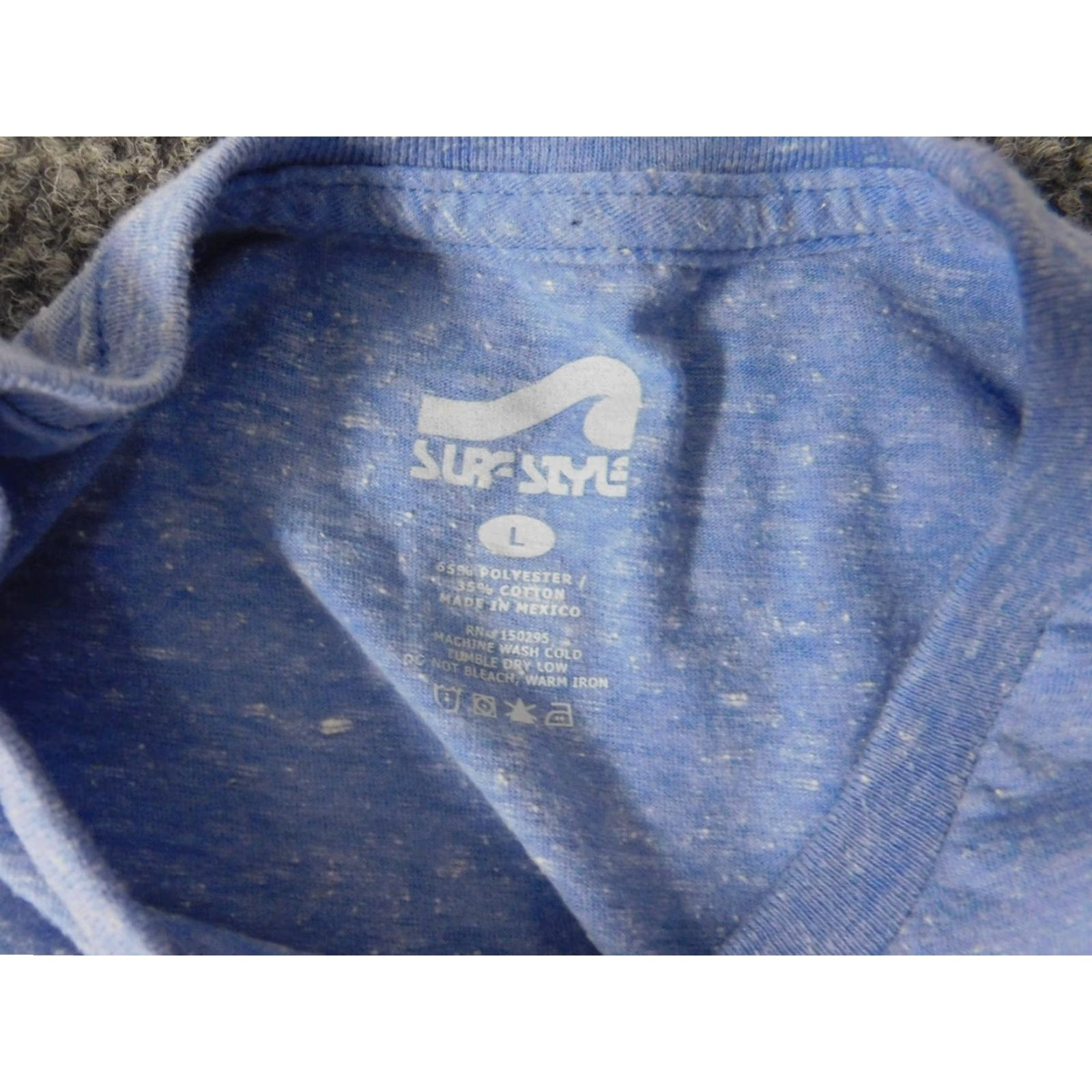 Vintage Surf Style Mens T-Shirt Short Sleeve Crew Neck Blue Cotton City Logo L Large Size US L / EU 52-54 / 3 - 5 Thumbnail