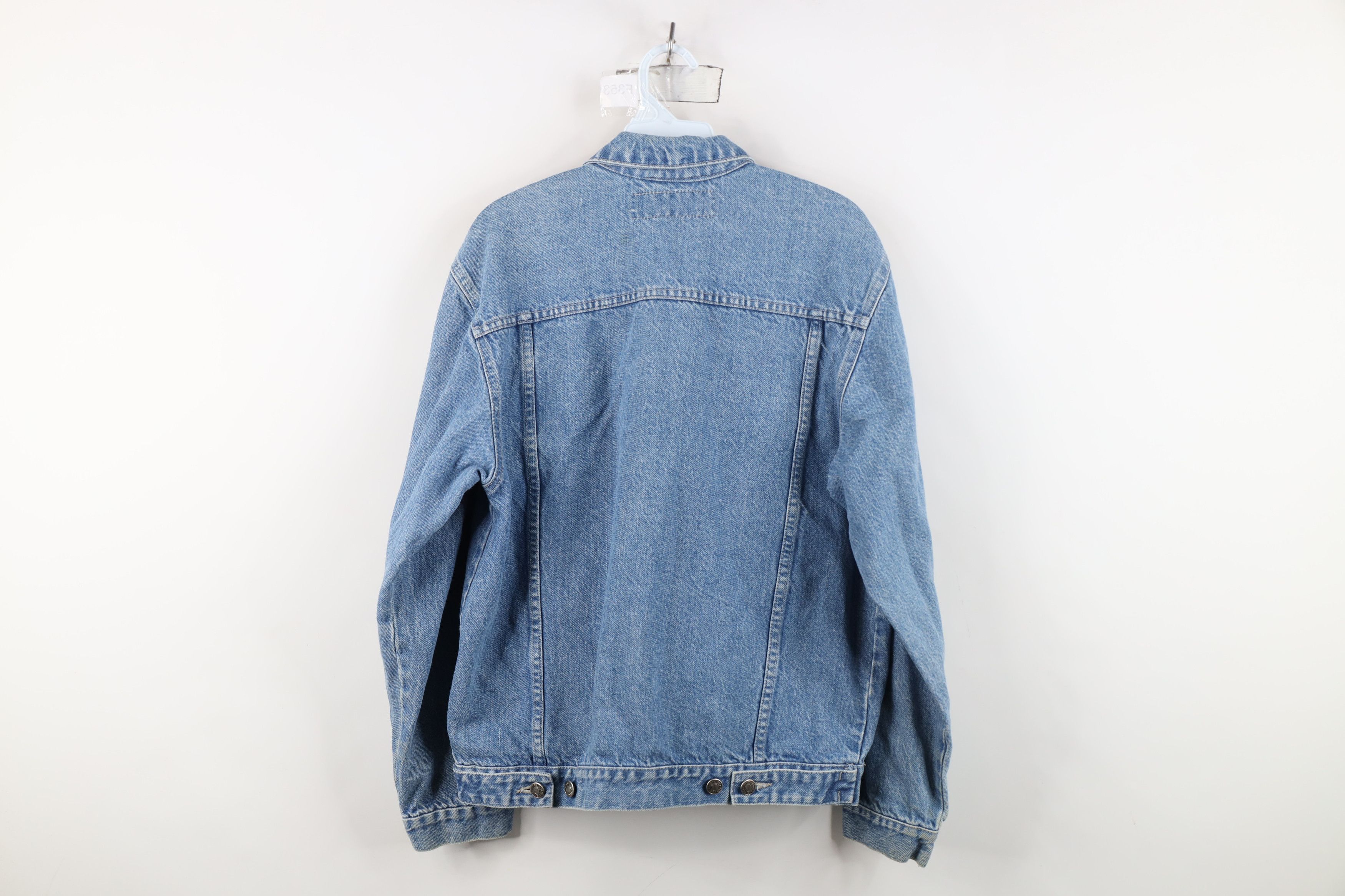 Vintage Vintage 90s Streetwear Denim Jean Trucker Jacket Blue Cotton Size US S / EU 44-46 / 1 - 12 Thumbnail