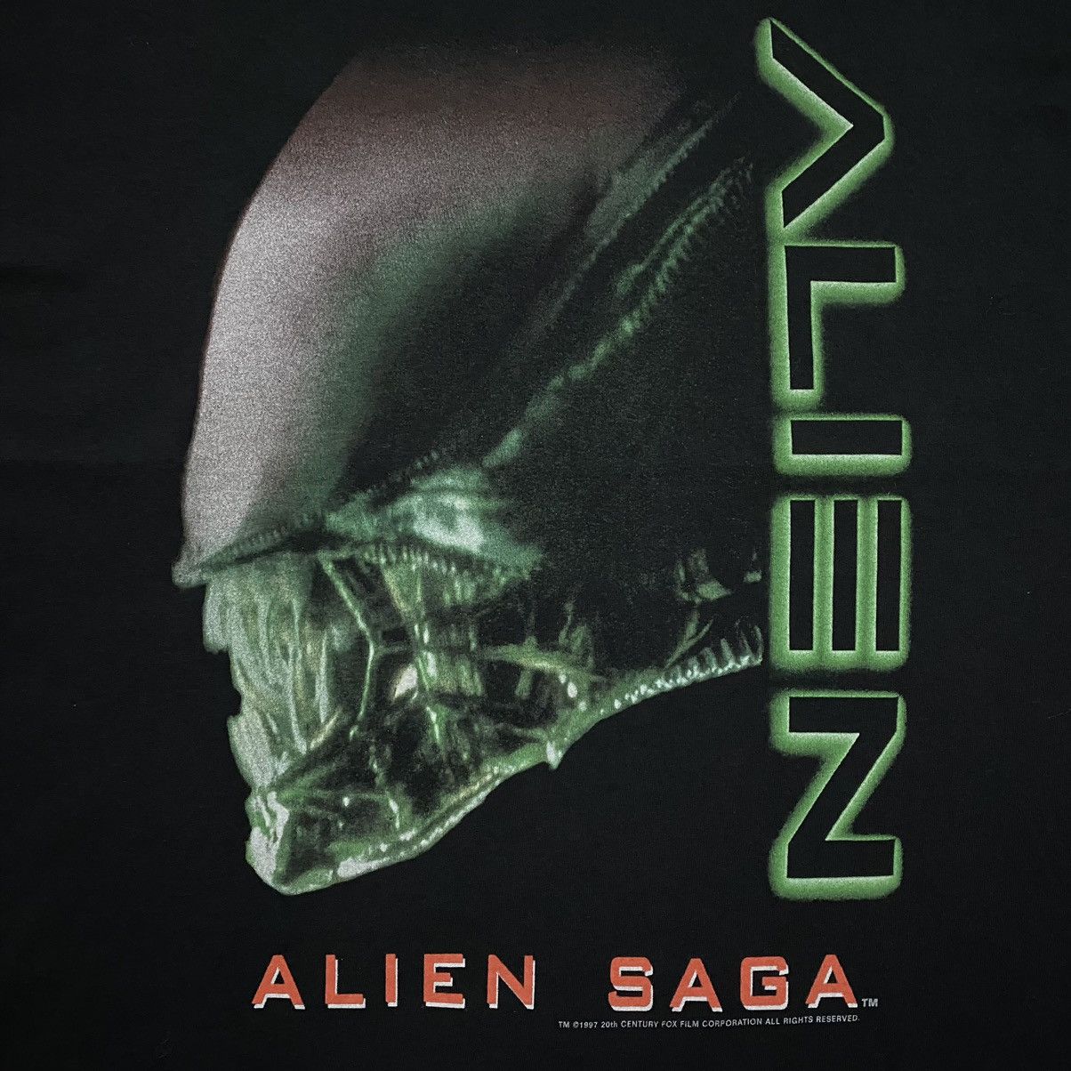Rare!!! Vintage 90's Alien SAGA 1997 horror movie t-shirt