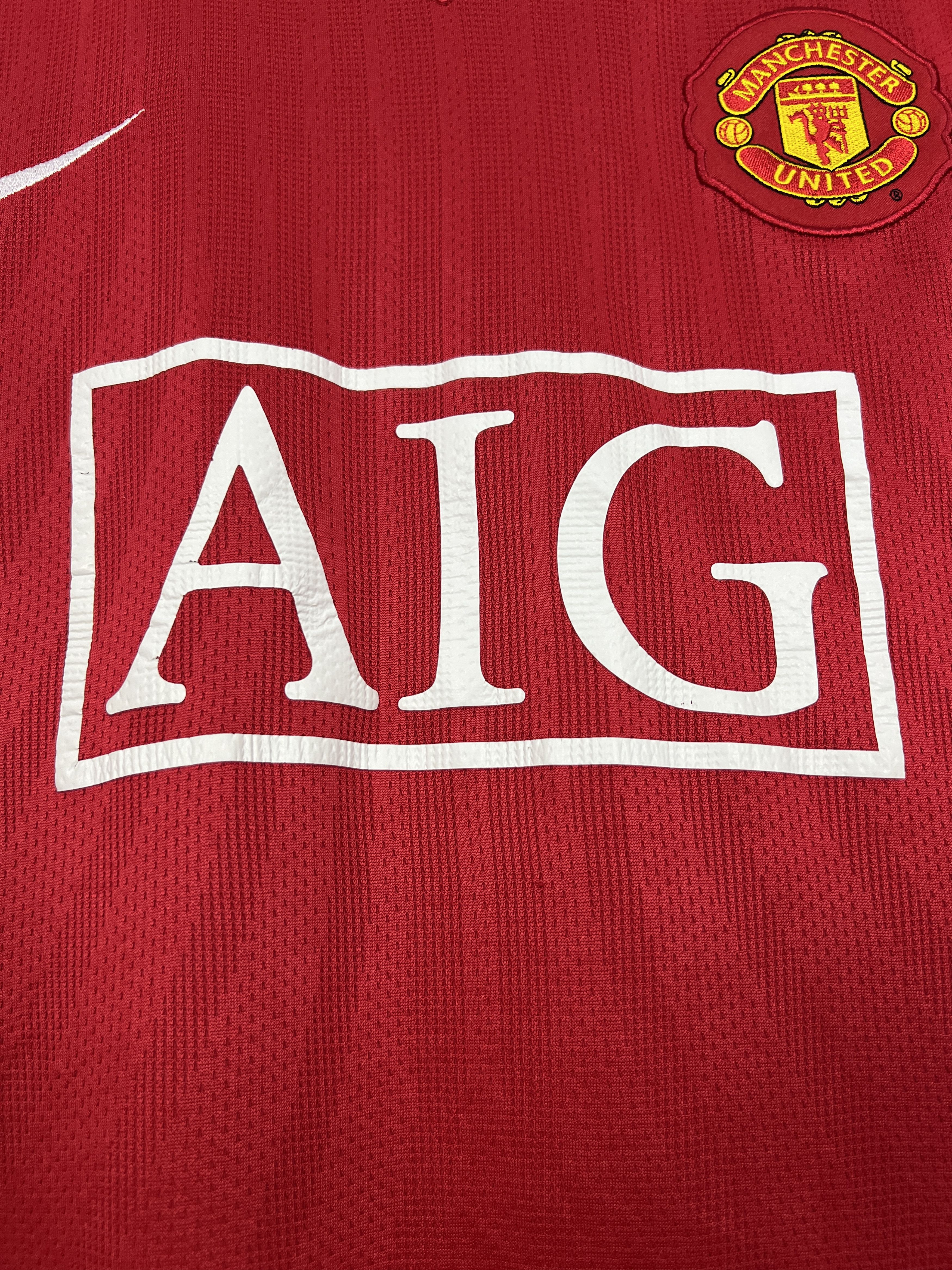 Nike Manchester United Home football shirt 2007 Nike Jersey AIG Size US XXL / EU 58 / 5 - 11 Thumbnail
