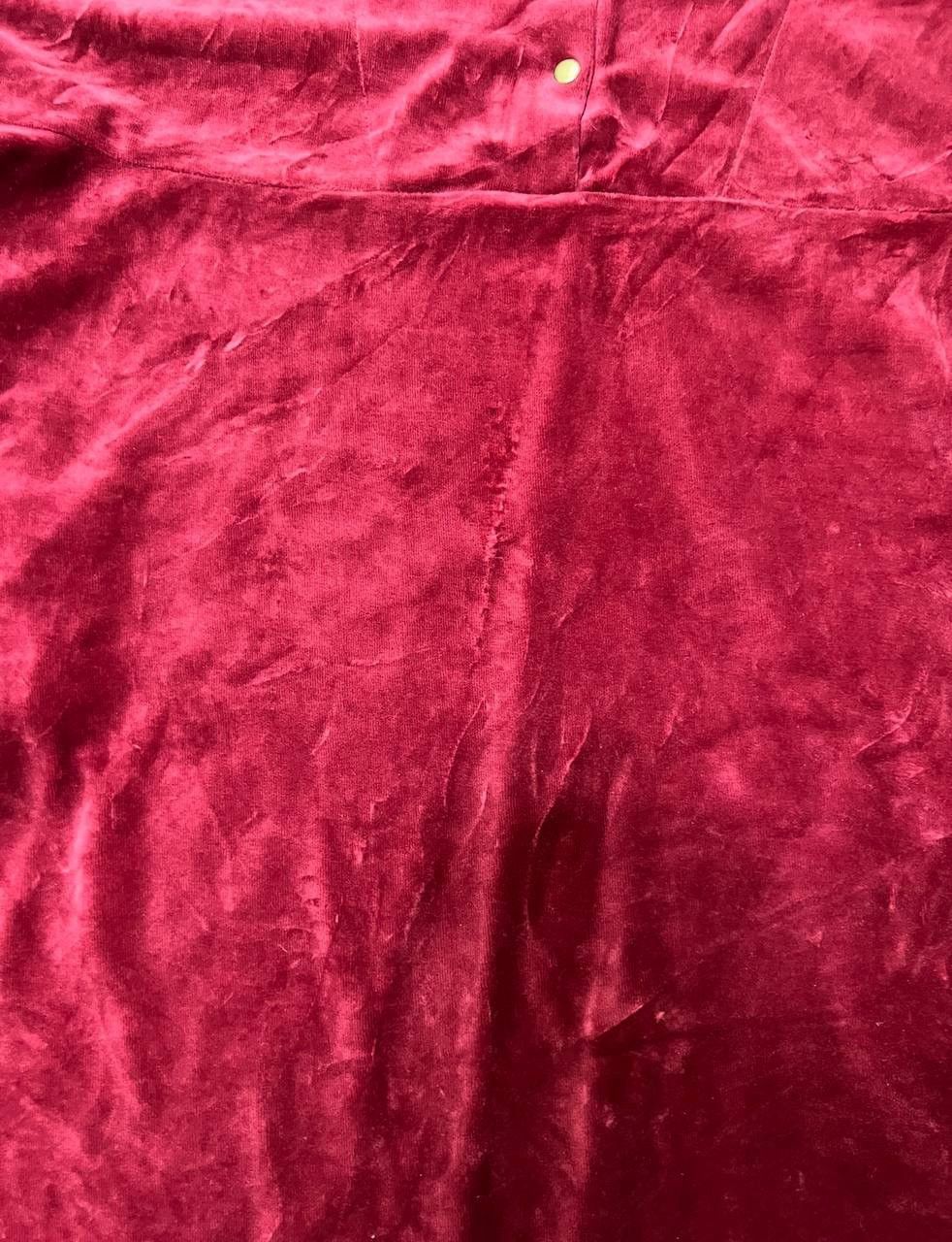 Gudrun Sjoden GUDRUN SJODEN RED ORGANIC COTTON VELOUR TOP POCKETS TUNIC XL Size XL / US 12-14 / IT 48-50 - 8 Thumbnail