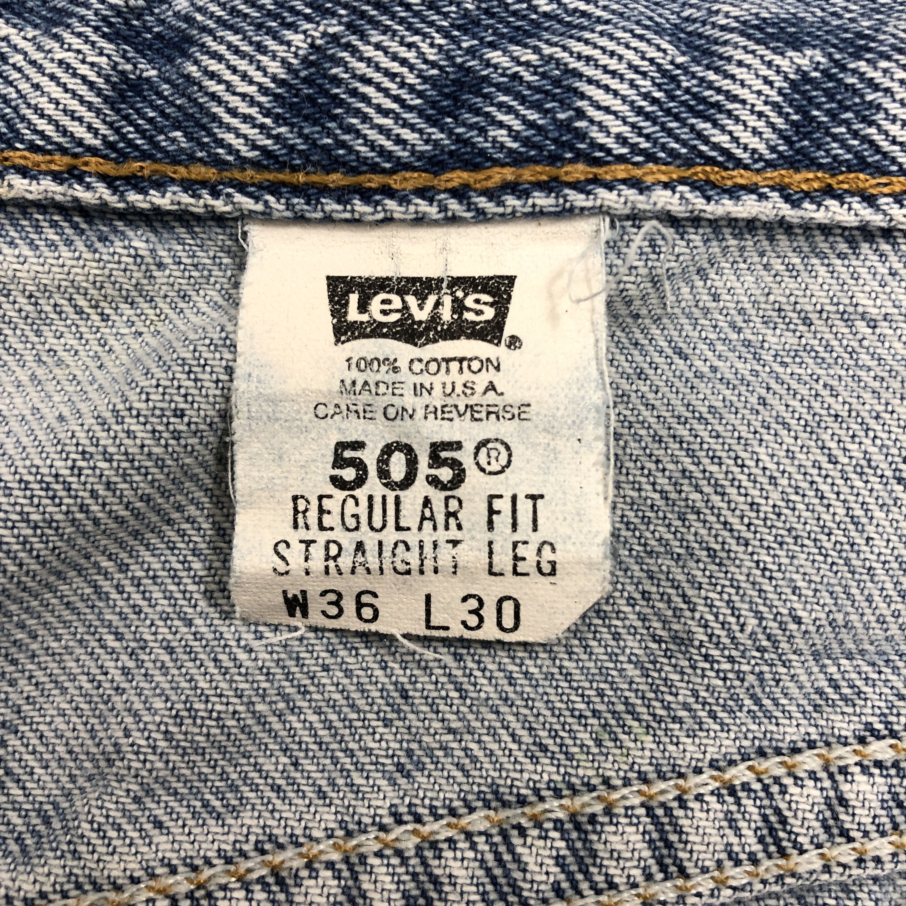 Levi's × Vintage 36 x 30 Vintage 90s Levis 505 Jeans Regular Fit L1406 Size US 36 / EU 52 - 11 Thumbnail
