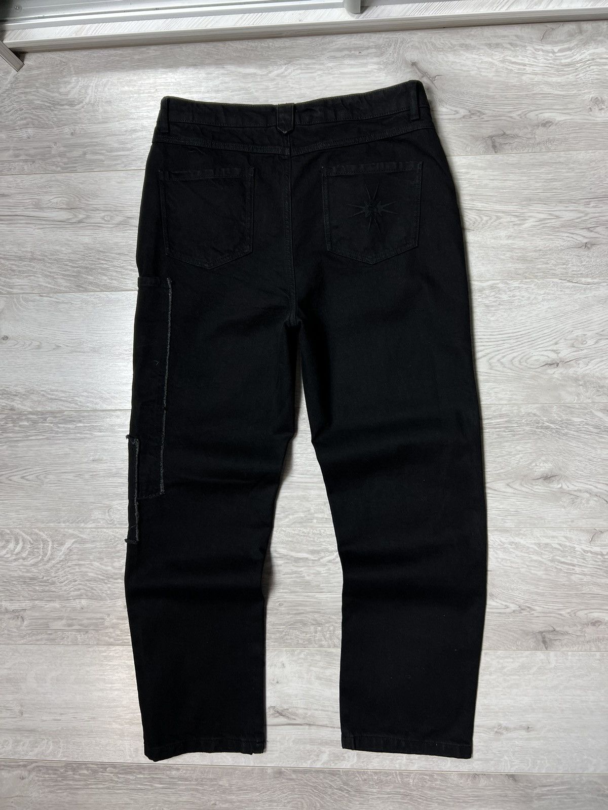 Other Y2K Style Ola Kala Patched Black Denim Pants Stretch Jeans Size US 32 / EU 48 - 14 Thumbnail
