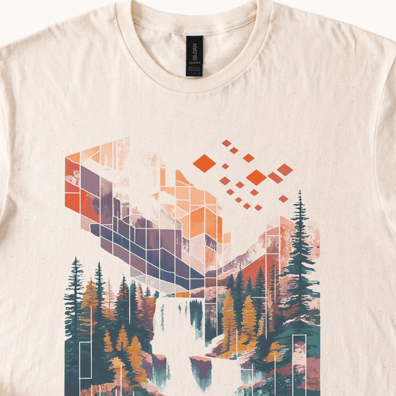 Other Geometric Mountain Waterfall T-Shirt Size M / US 6-8 / IT 42-44 - 2 Thumbnail