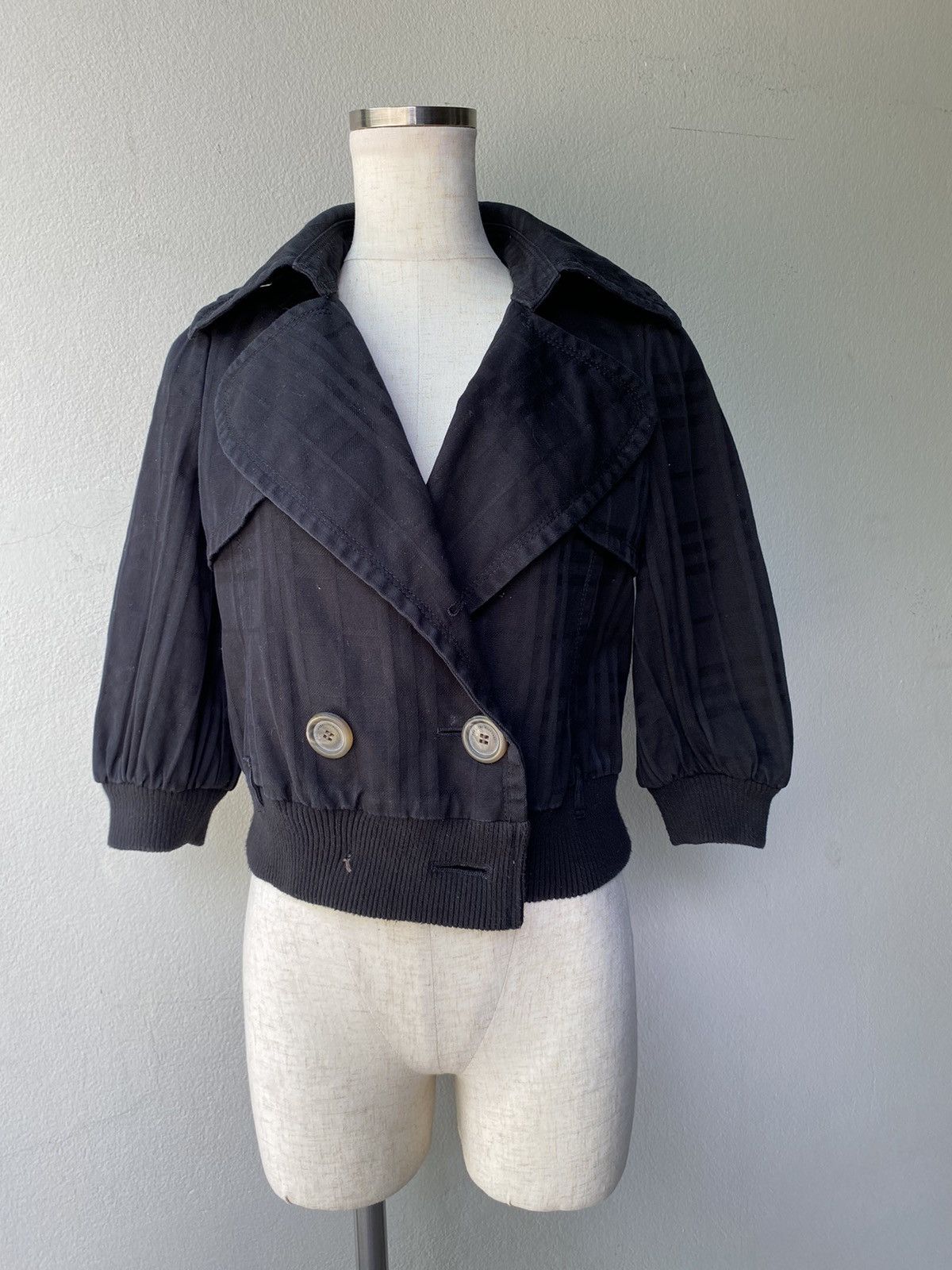 Burberry Burberry cropped black jacket Size ONE SIZE - 5 Thumbnail
