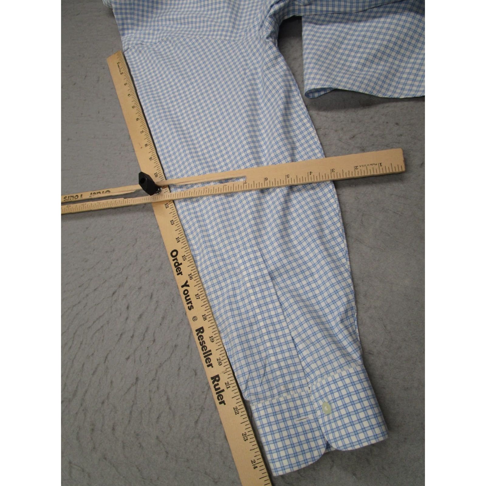 Brooks Brothers Brooks Brothers Dress Shirt Mens 16.5 34 Blue White Check Non-Iron Stretch Casual Business Formal Size 34R - 7 Thumbnail