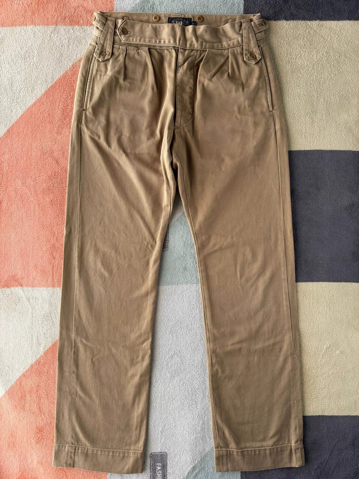 RRL Ralph Lauren RRL Ralph Lauren Double RL Khaki Military Pants Size US 29 - 1 Thumbnail