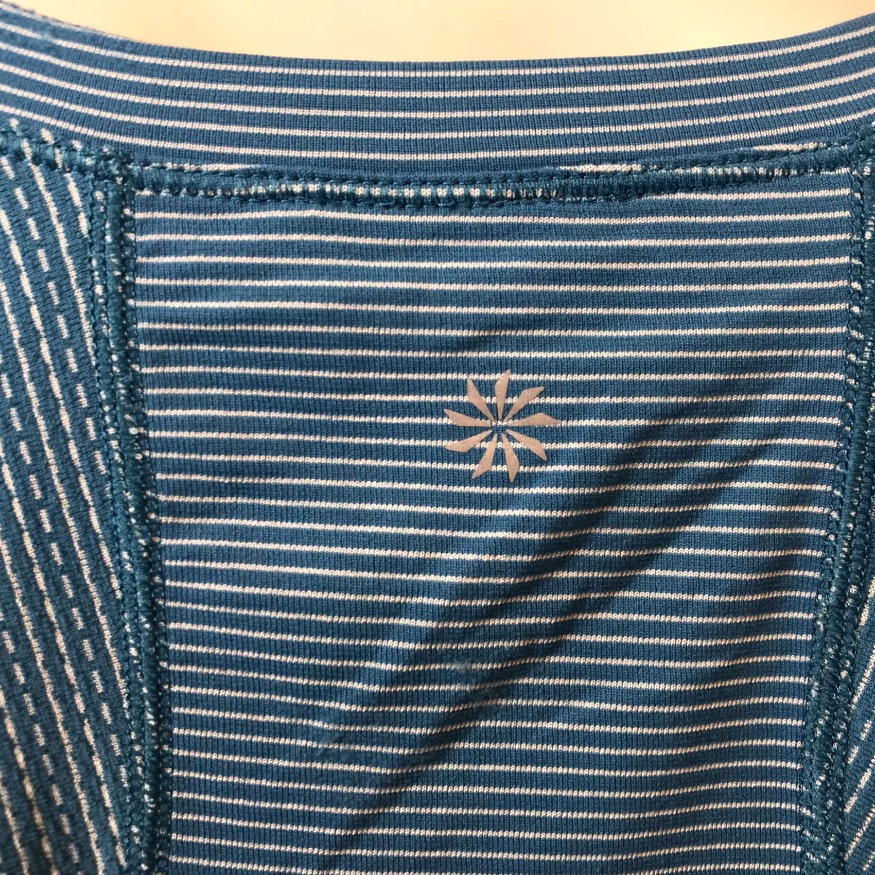 Athleta ATHLETA Womens M/L Blue Round Neck Short Sleeve Top Size M / US 6-8 / IT 42-44 - 7 Thumbnail
