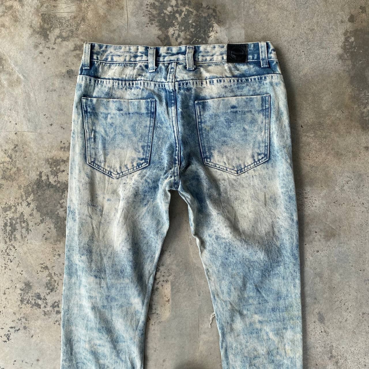 Japanese Brand Trillenation Heavy Distressed Jeans Shredded Punk Aesthetic Size US 32 / EU 48 - 8 Thumbnail