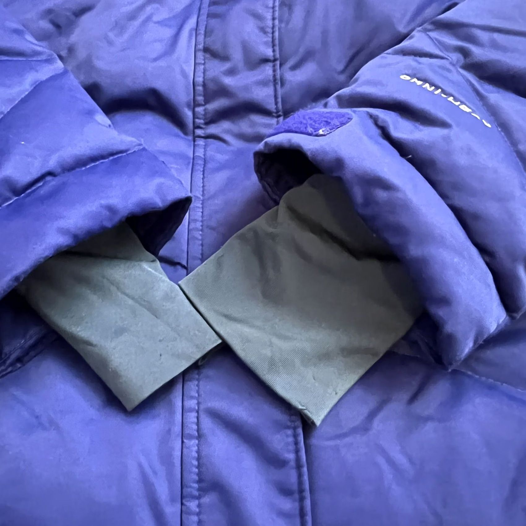 Vintage Columbia Omni Heat Down Jacket Coat Purple Winter Duck Snow Ski Womens Small Regular Short Sleeve Zip Puffer Coat Size S / US 4 / IT 40 - 2 Thumbnail