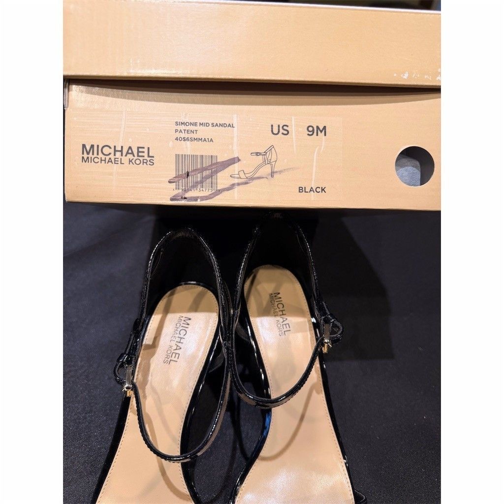 Michael Kors Michael Kors Simone Mid Sandal 9M Black Ankle Strap Heel Size US 9 / IT 39 - 7 Thumbnail