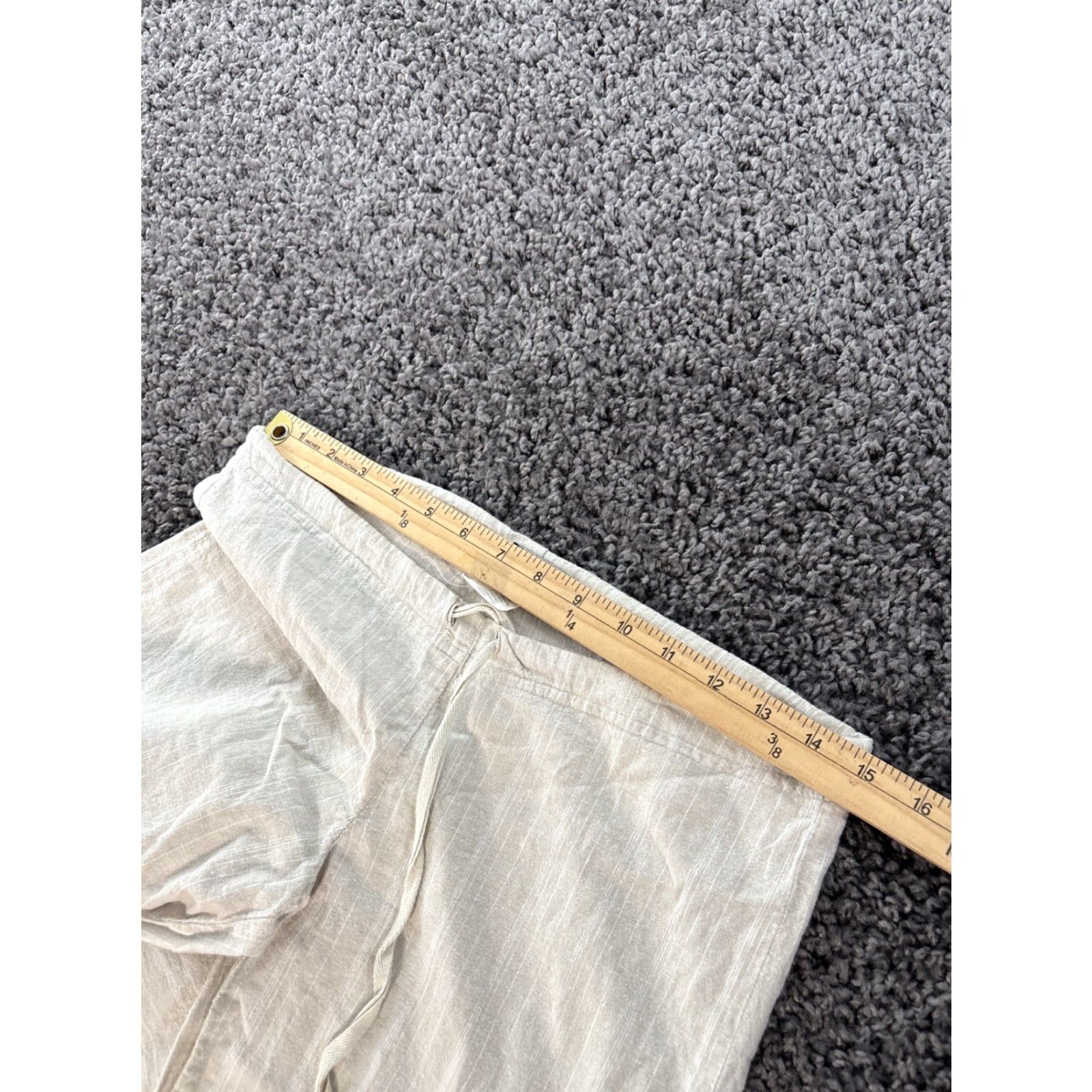 Vintage VINTAGE Wet-seal Pants Womens Small S Linen Bootcut Ivory Striped 90s Flair Boot 30x30, Pants Womens, 90s, Bootcut, Linen, Ivory, S Size 28" / US 6 / IT 42 - 4 Thumbnail