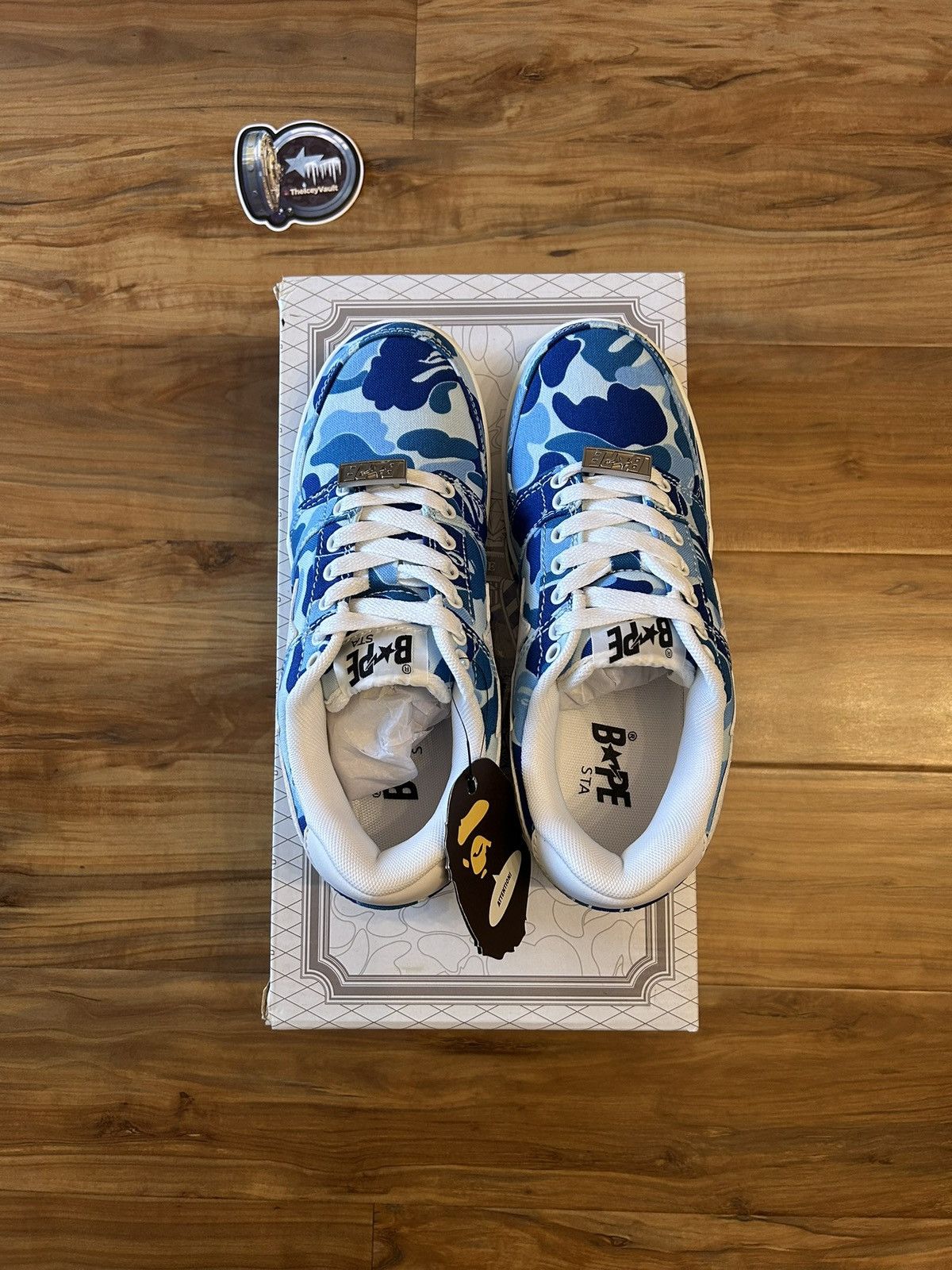 Bape NEW Bape Blue ABC Camo Bapestas Size US 7 / EU 40 - 4 Thumbnail