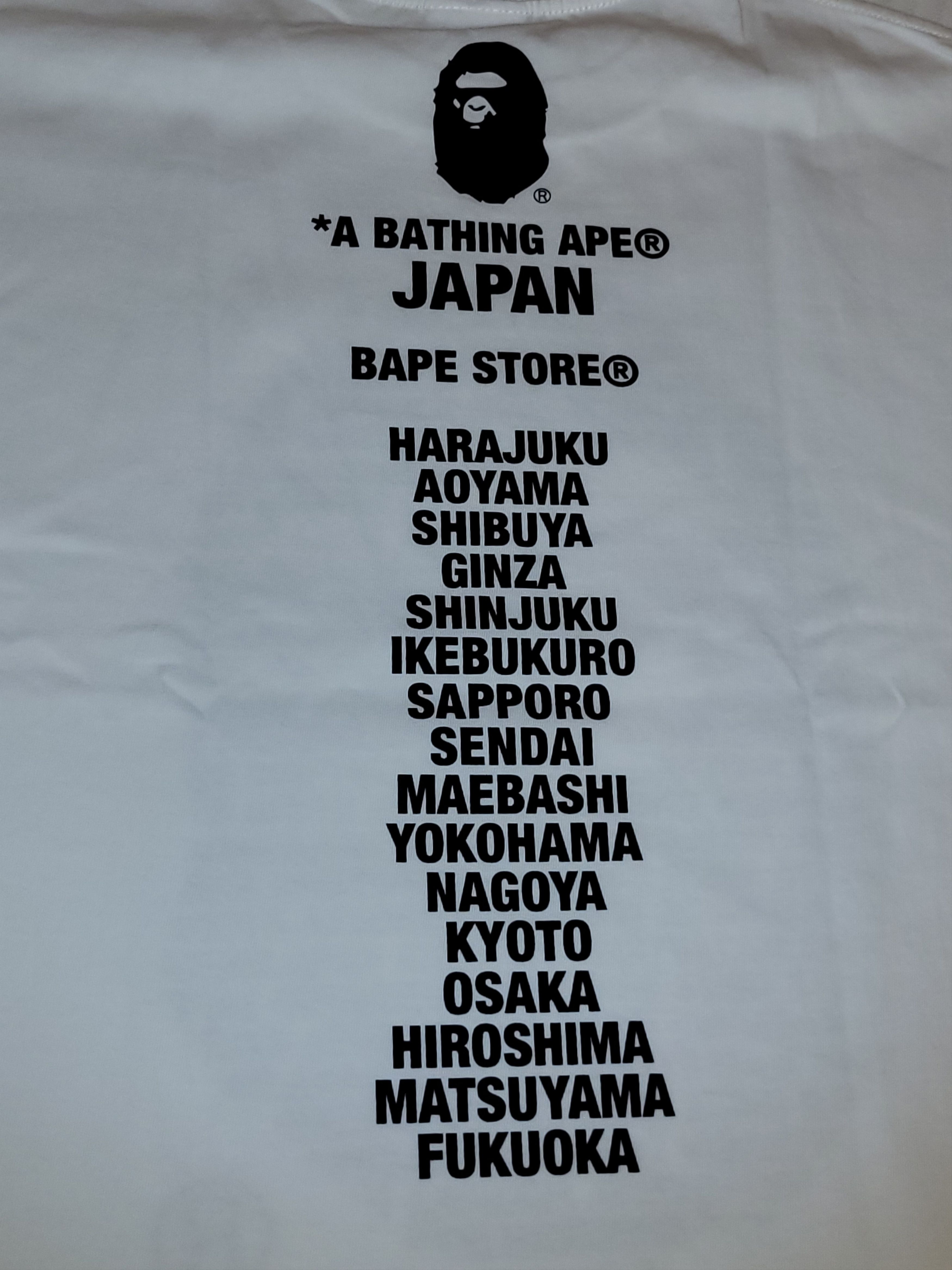 Bape BAPE Japan Exclusive Cities Ape Head Tee Harajuku Deadstock Size US L / EU 52-54 / 3 - 5 Thumbnail