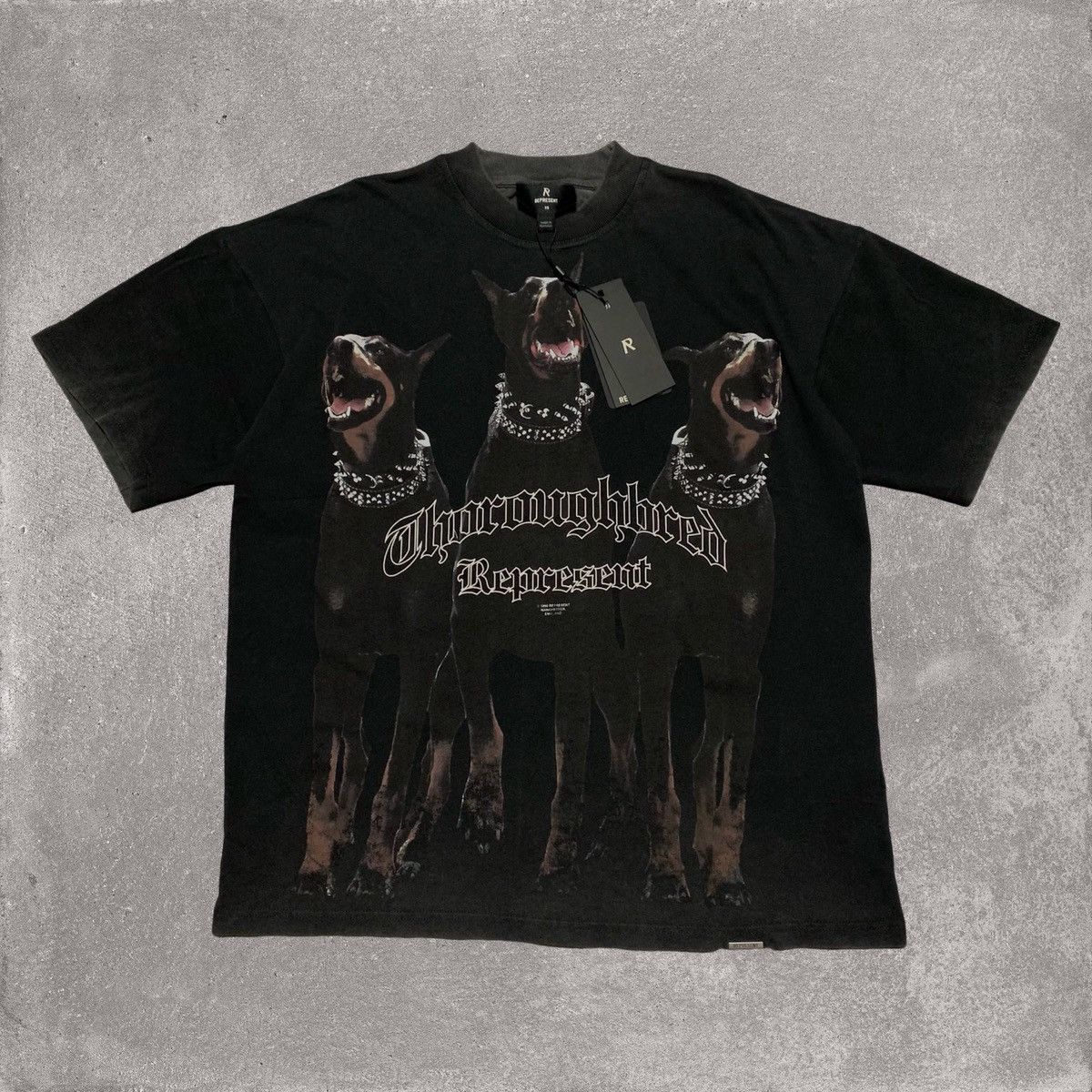 Represent Clo. Represent XS Thoroughbred Dog Vintage Black Tee Size US XS / EU 42 / 0 - 1 Thumbnail