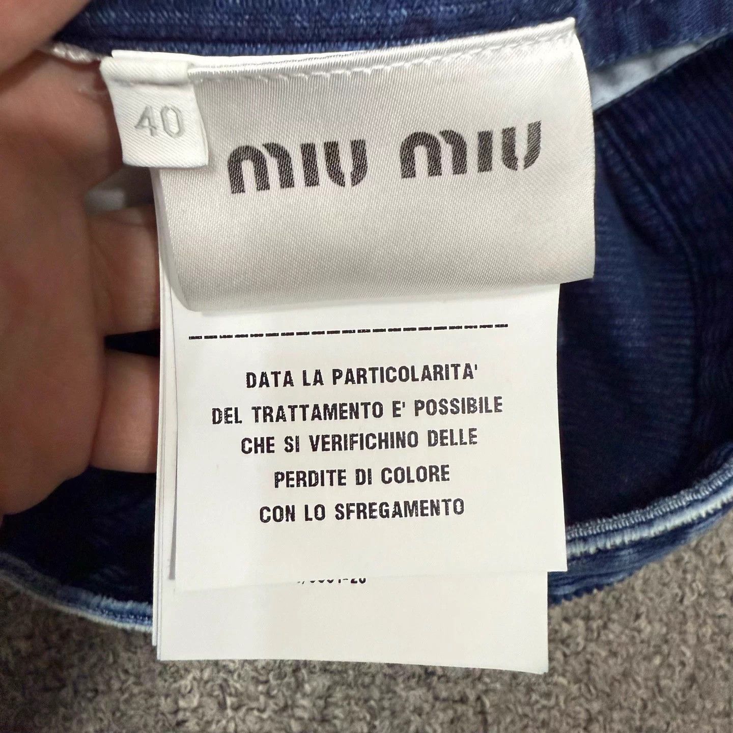 Miu Miu MIU MIU 24ss blue corduroy denim jacket 40 Size M / US 6-8 / IT 42-44 - 4 Thumbnail