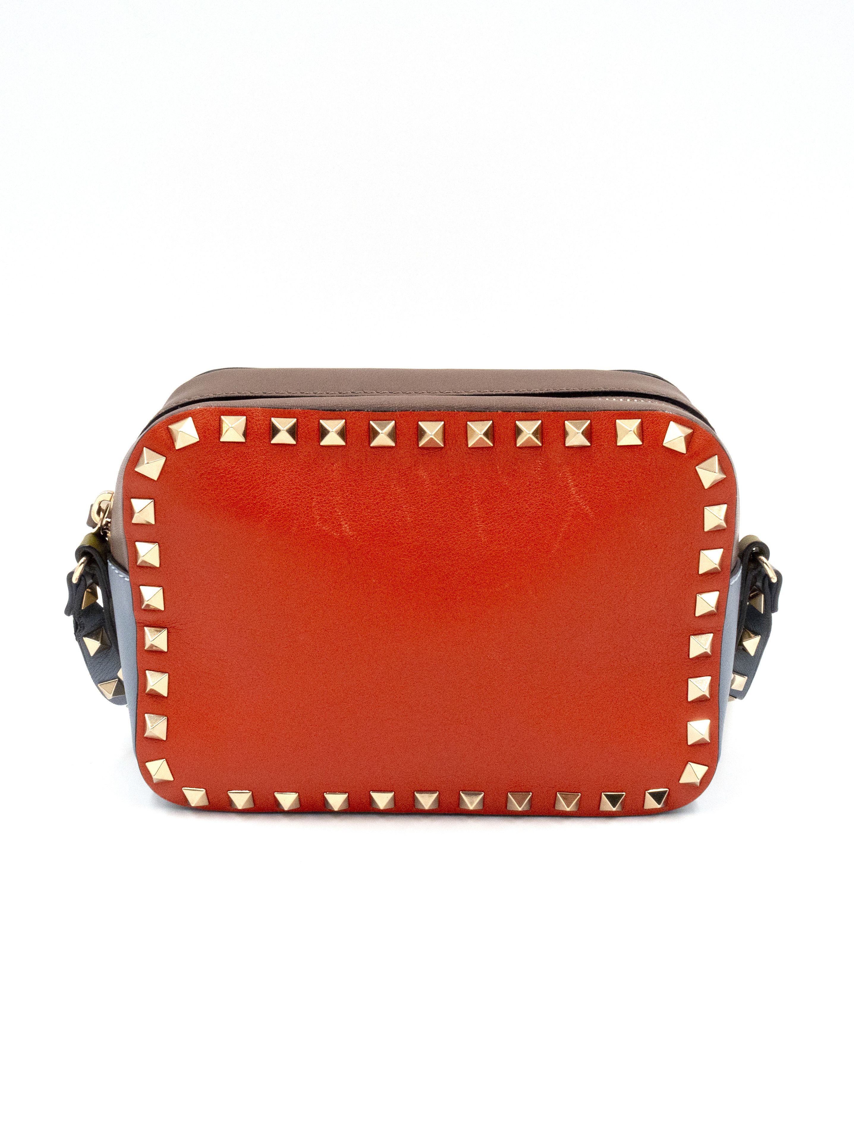 Valentino Dusty Orange Rockstud Camera Bag Size ONE SIZE - 3 Thumbnail