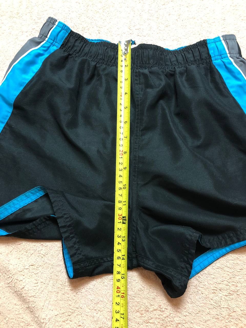 Nike Vintage Shorts black and blue Nike logo Y2K sportwear Size US 32 / EU 48 - 10 Thumbnail