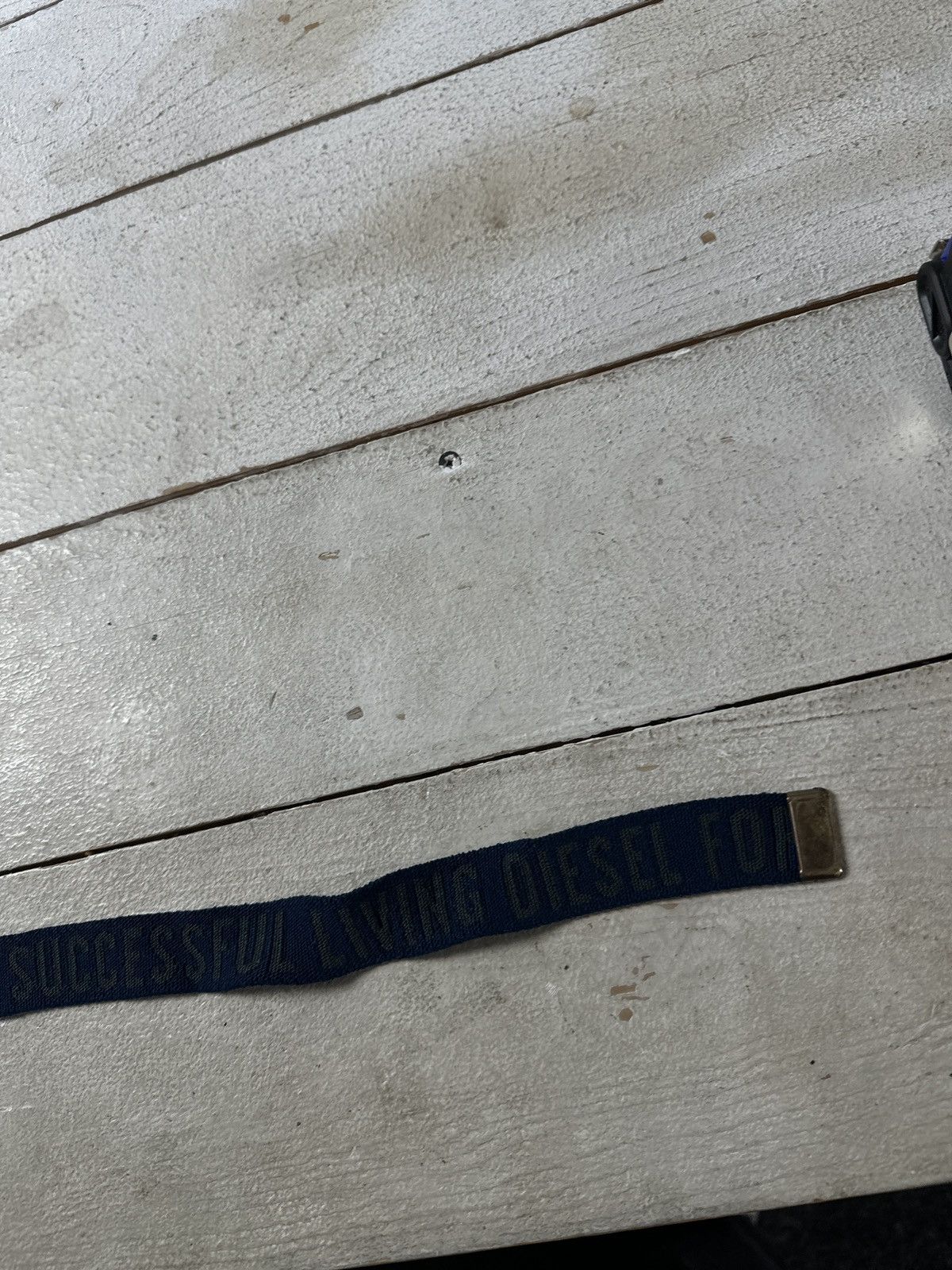 Diesel 🚨 VINTAGE AVANT GARDE DIESEL BELT LOGO OPIUM BLUE COTTON Size ONE SIZE - 4 Thumbnail