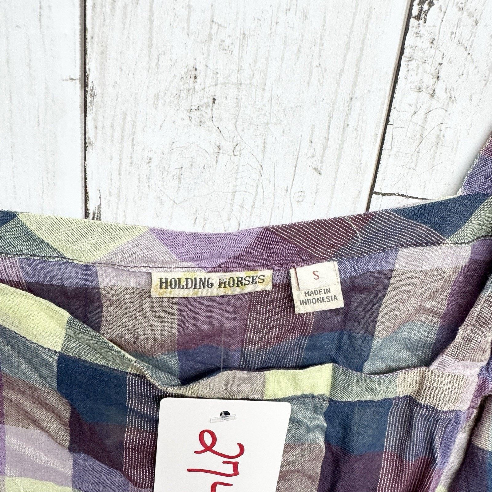Anthropologie Anthropologie Holding Horses Top Sz Small Madras Plaid Tank Size S / US 4 / IT 40 - 2 Thumbnail