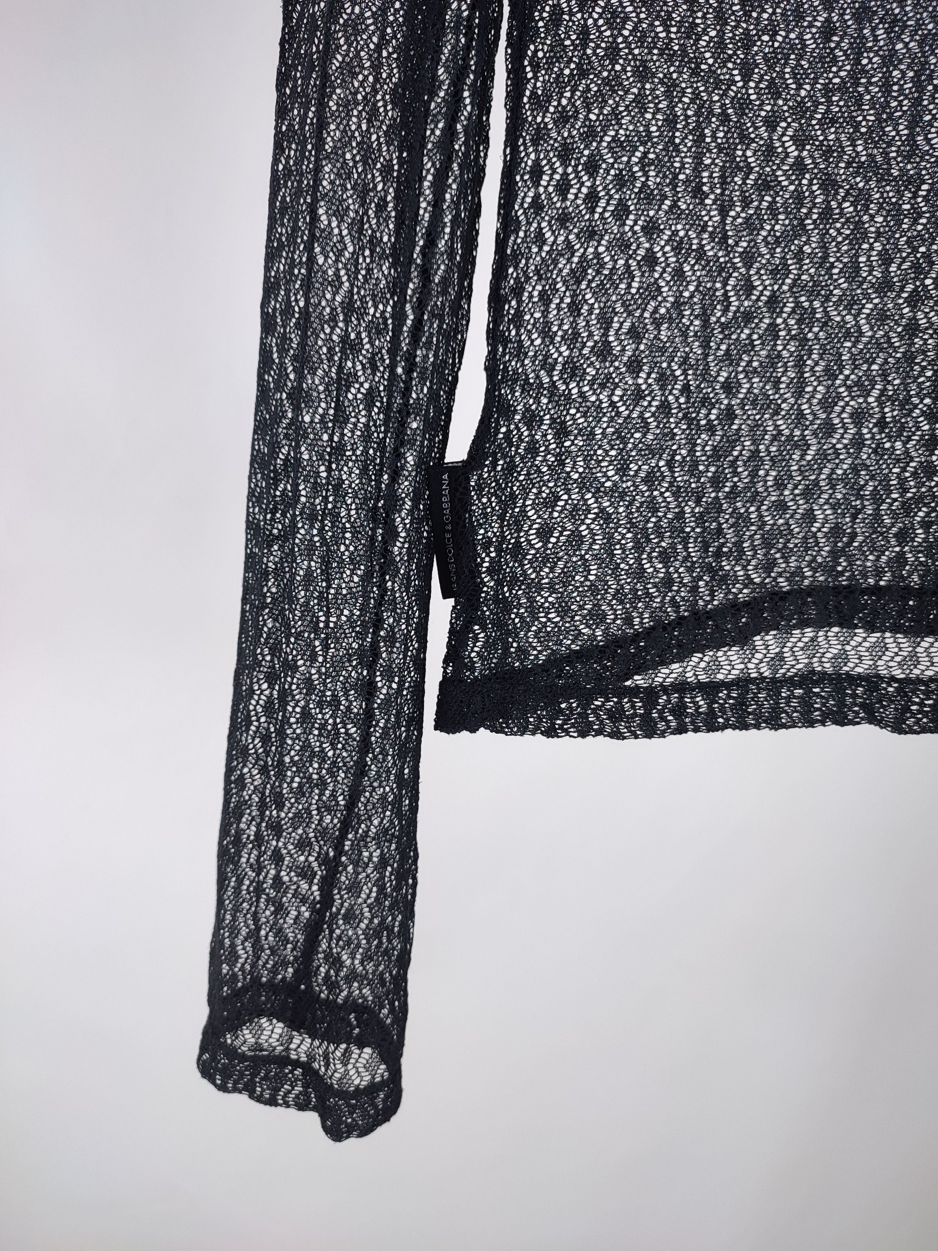 Dolce & Gabbana Dolce Gabbana Sheer Mesh Lace Vintage Top Shirt Size M / US 6-8 / IT 42-44 - 6 Thumbnail