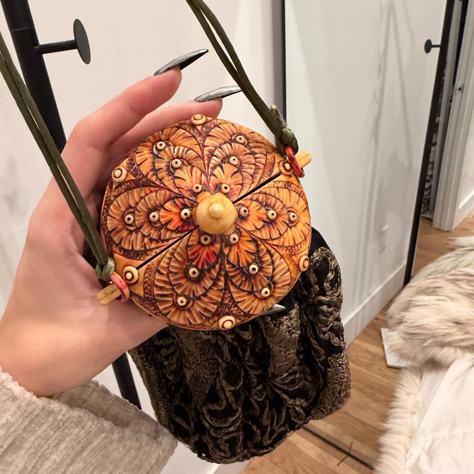 Other Pristine 1920s Antique Flapper Purse Carved Celluloid Frame Size ONE SIZE - 1 Thumbnail