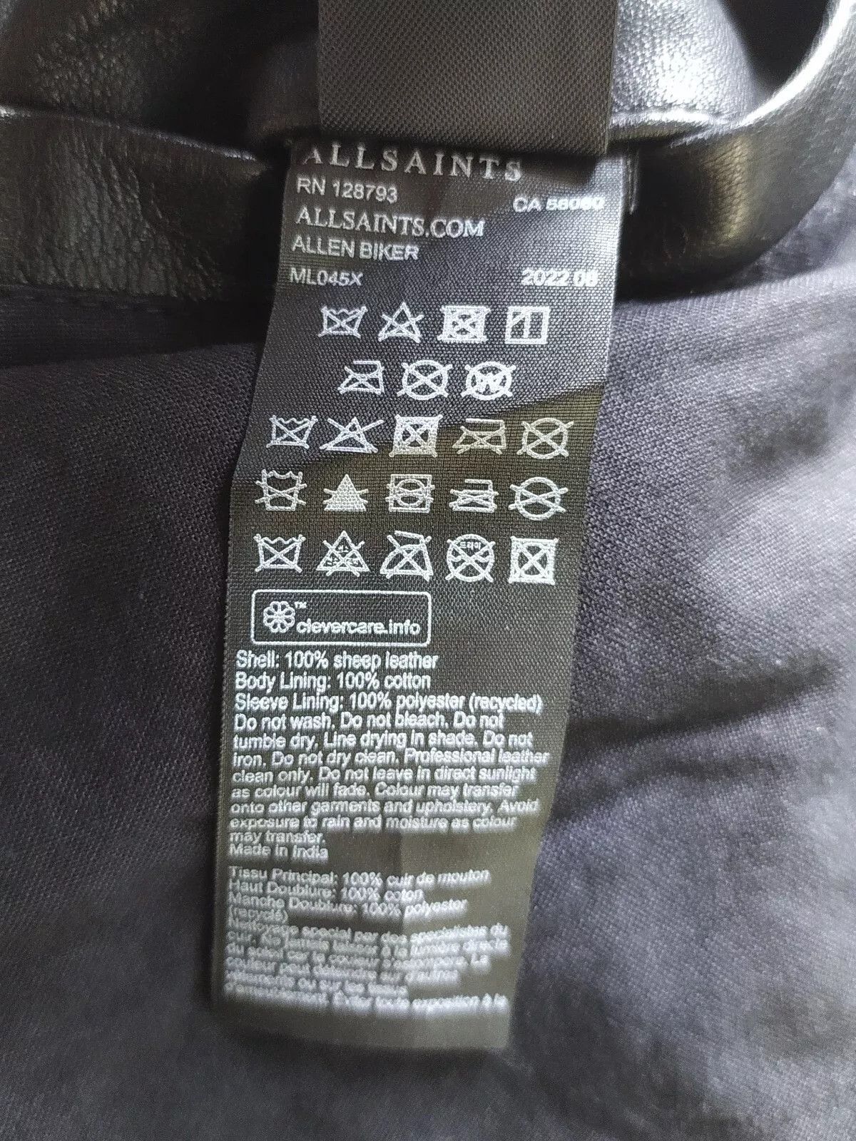 Allsaints ALLSAINTS Allen Leather Biker Jacket IFD 0746 Size US S / EU 44-46 / 1 - 9 Thumbnail