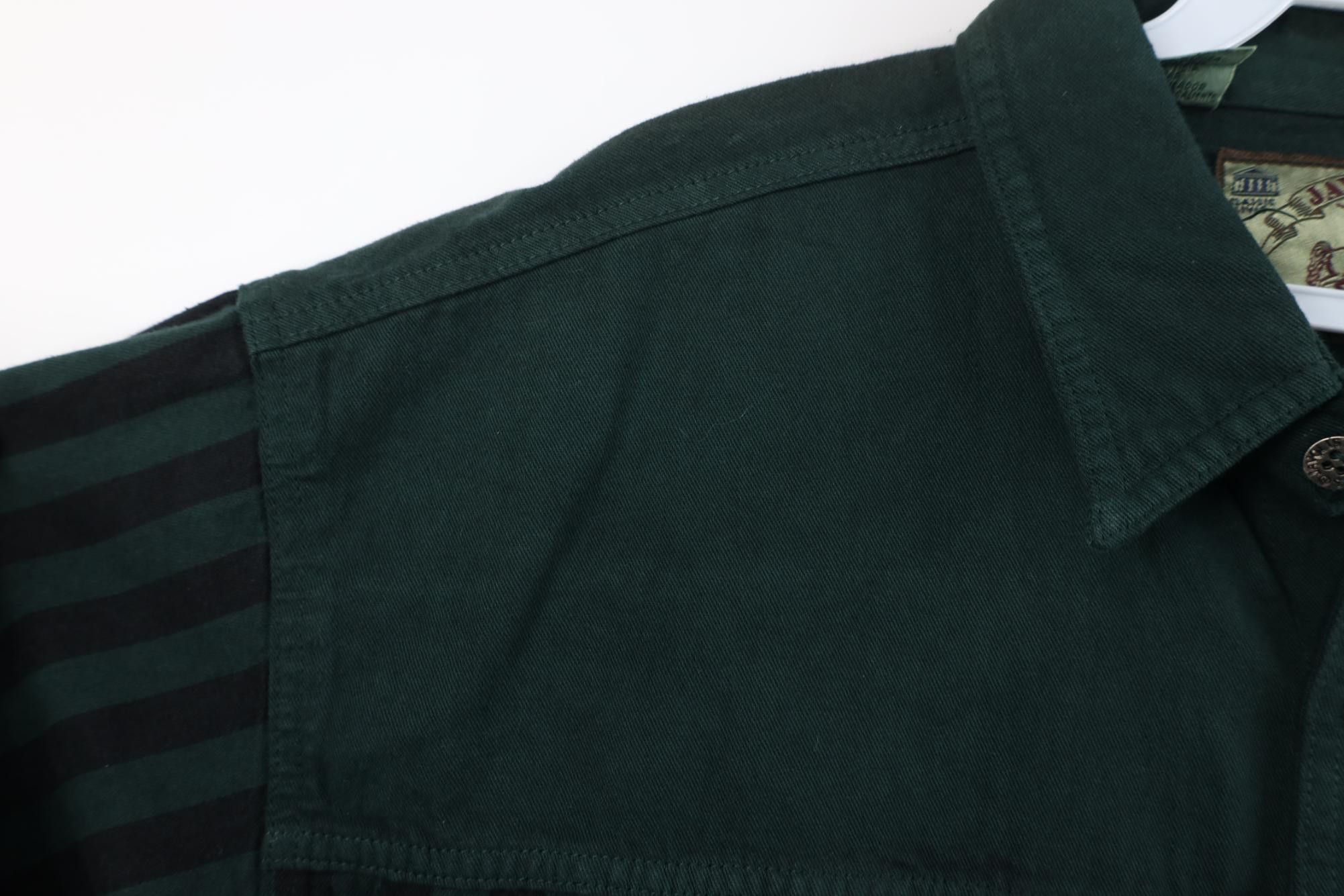 Vintage Deadstock Vintage 90s Streetwear Denim Button Shirt Green Size US L / EU 52-54 / 3 - 6 Thumbnail