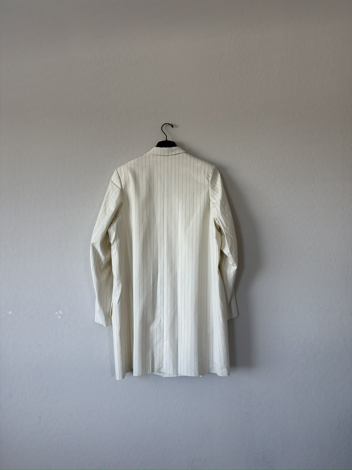 Maison Margiela $1500 Maison Margiela MM6 Pinstripe Long Coat Jacket Size S / US 4 / IT 40 - 6 Thumbnail
