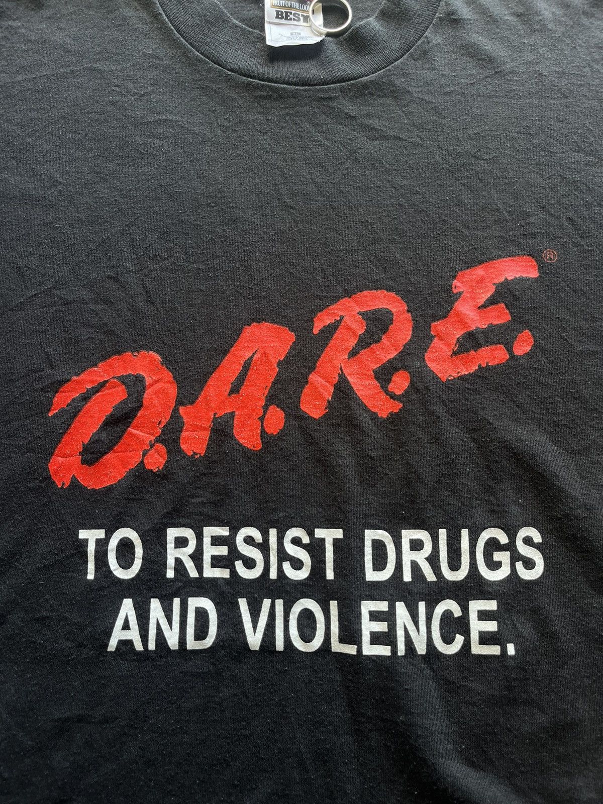 D.A.R.E × Vintage Vintage D.A.R.E to resist drugs and violence 90’s Tshirt Size US XL / EU 56 / 4 - 5 Thumbnail